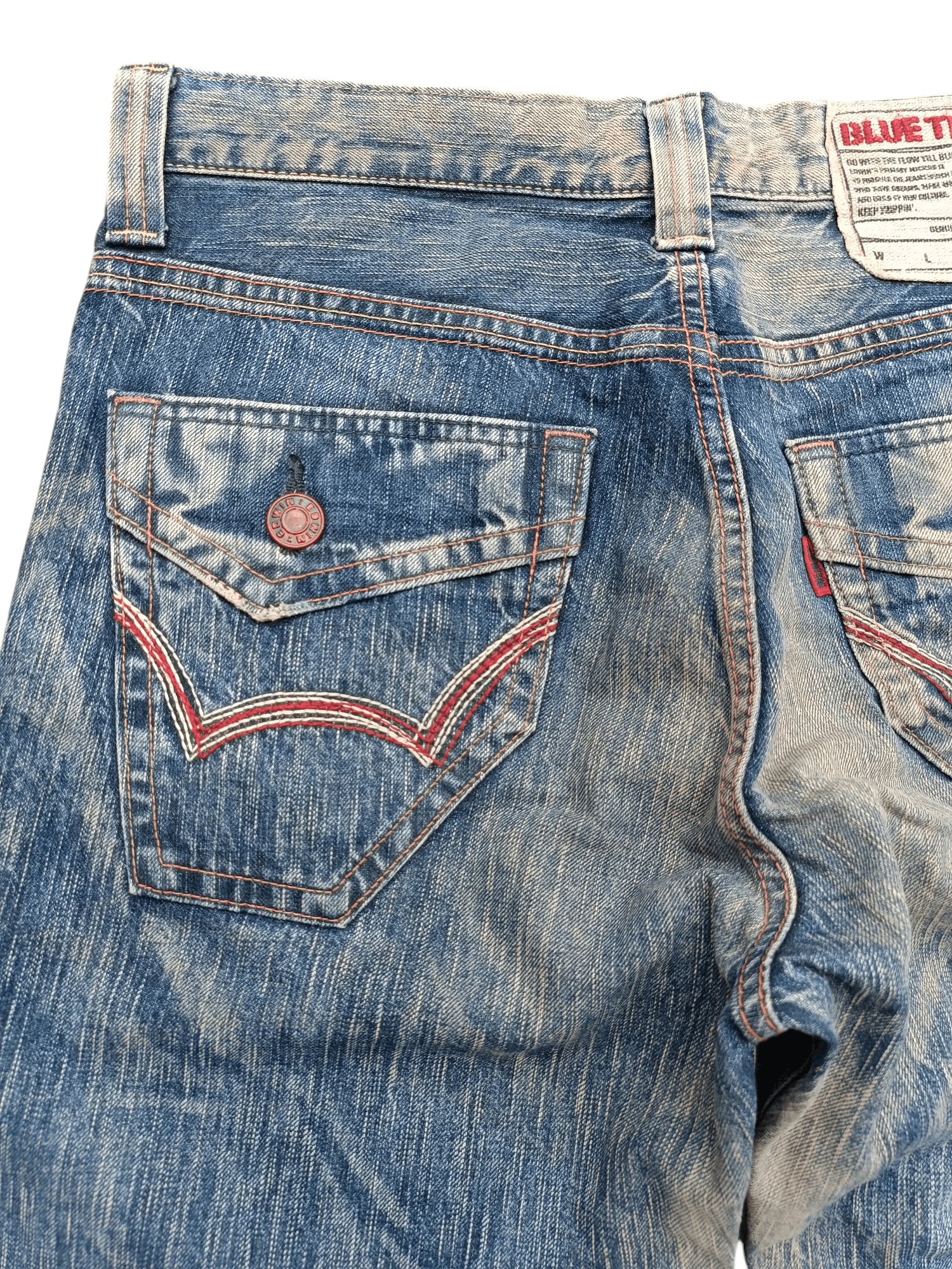 Edwin × Japanese Brand Edwin 503 Blue Trip Slim Washed Blue Whisker Denim Size US 32 / EU 48 - 11 Thumbnail
