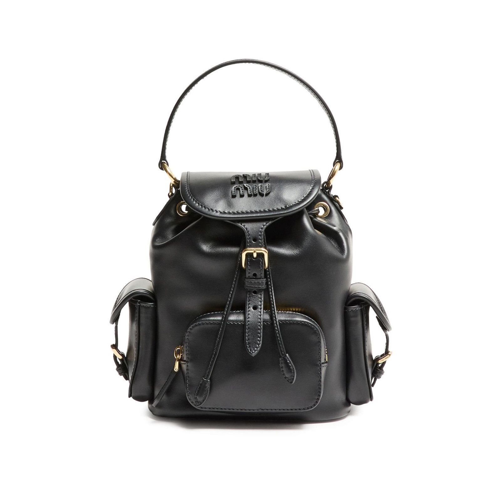 Miu Miu MIU MIU Black Leather Backpack New & Authentic Size ONE SIZE - 1 Thumbnail