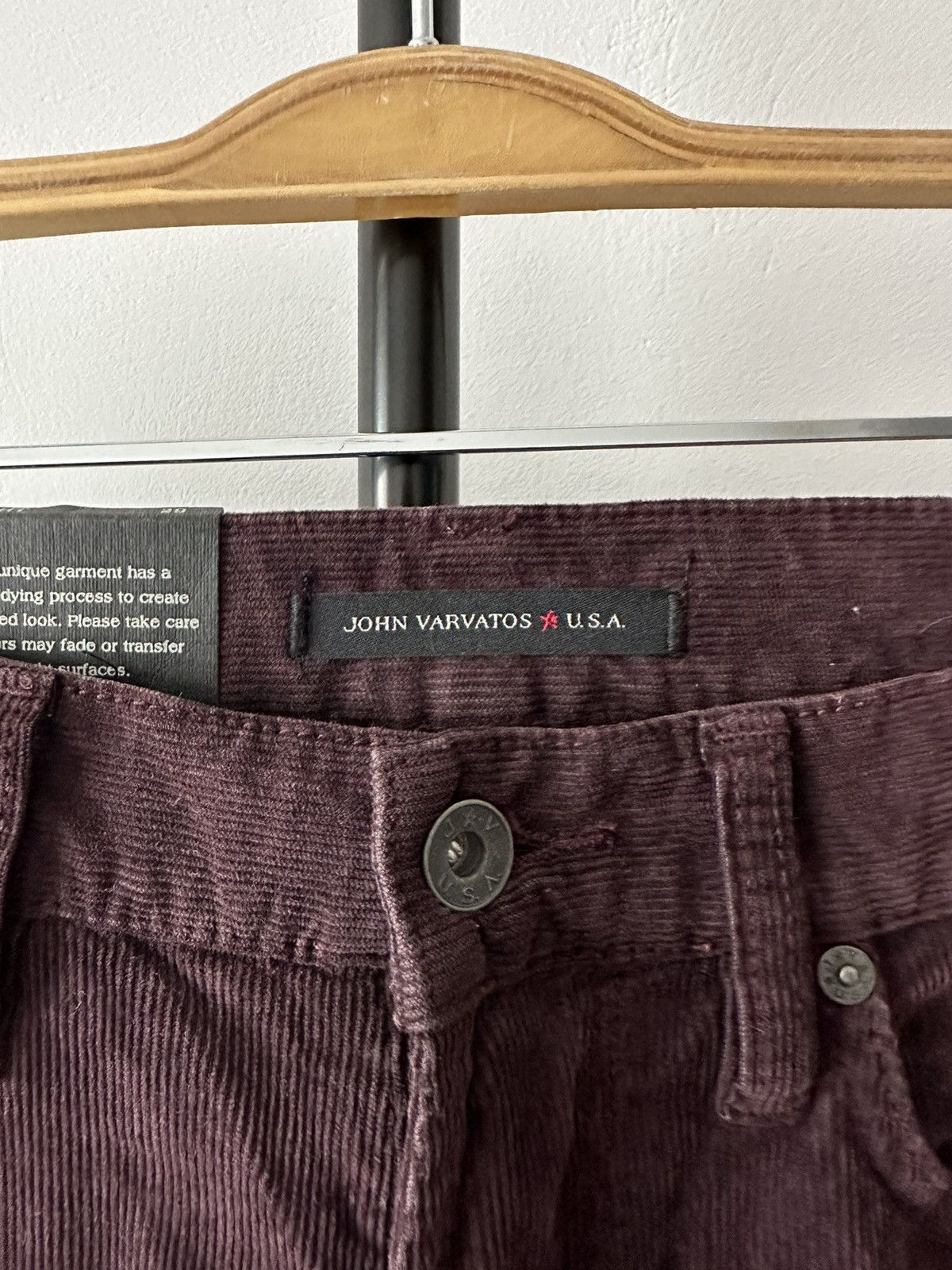 John Varvatos John Varvatos USA Corduroy Pants Burgundy Wight Skinny Fit Size US 30 / EU 46 - 4 Thumbnail