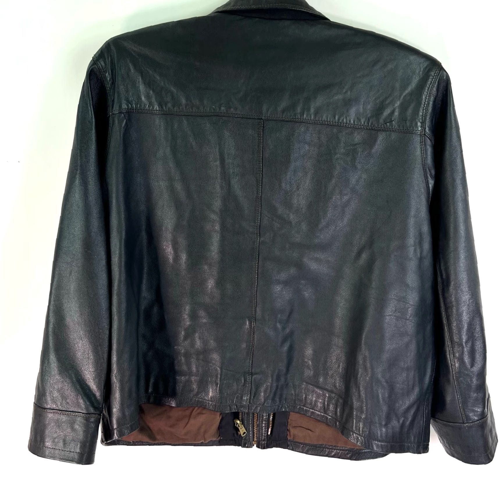 Vintage VINTAGE Columbia Leather Jacket Men’s L Large Black Biker Motorcycle Riding Size US L / EU 52-54 / 3 - 5 Thumbnail
