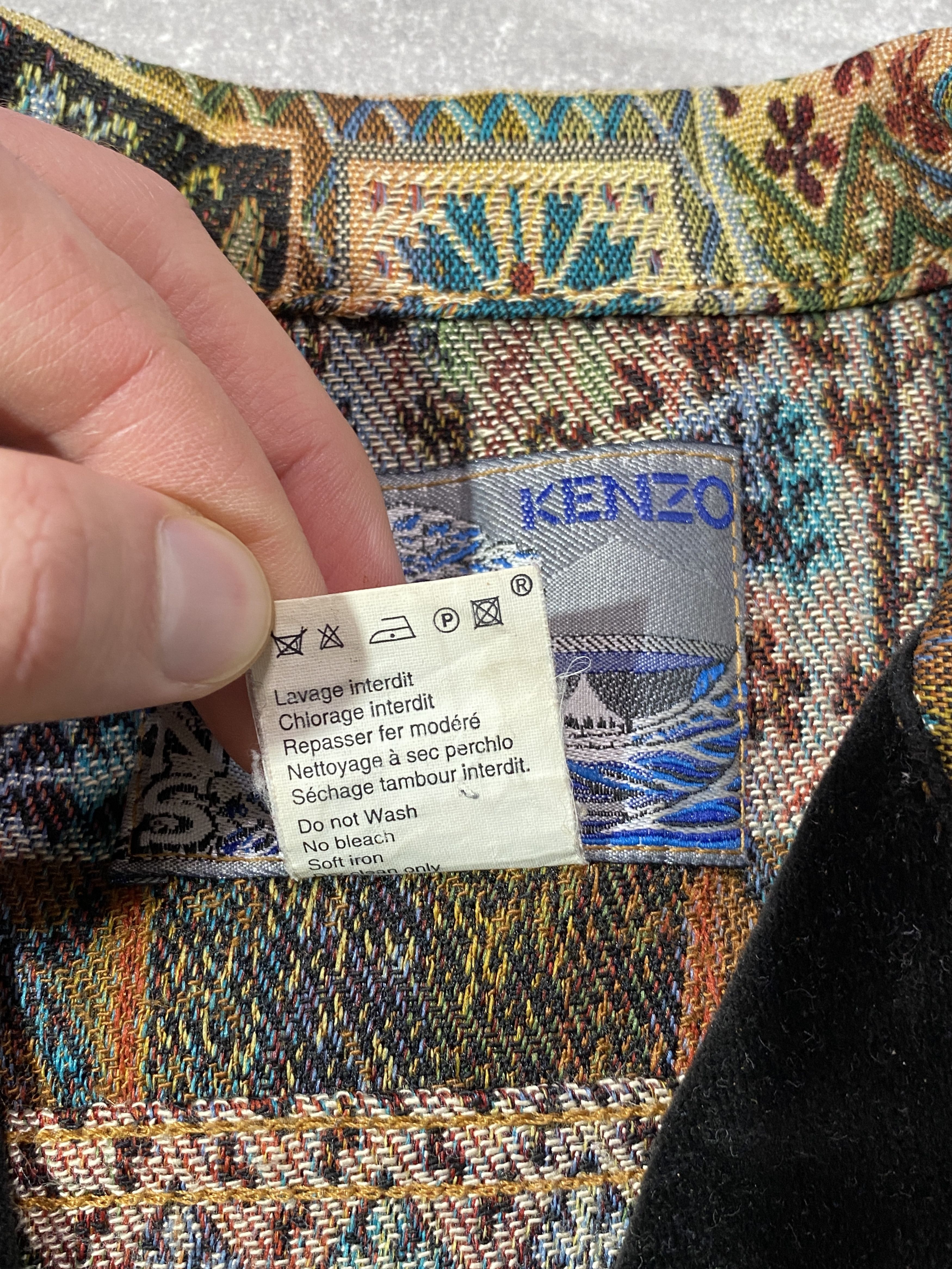 Kenzo Vintage 80s KENZO Tapestry Boho Patchwork Blazer Coat Flora Size L / US 10 / IT 46 - 11 Thumbnail