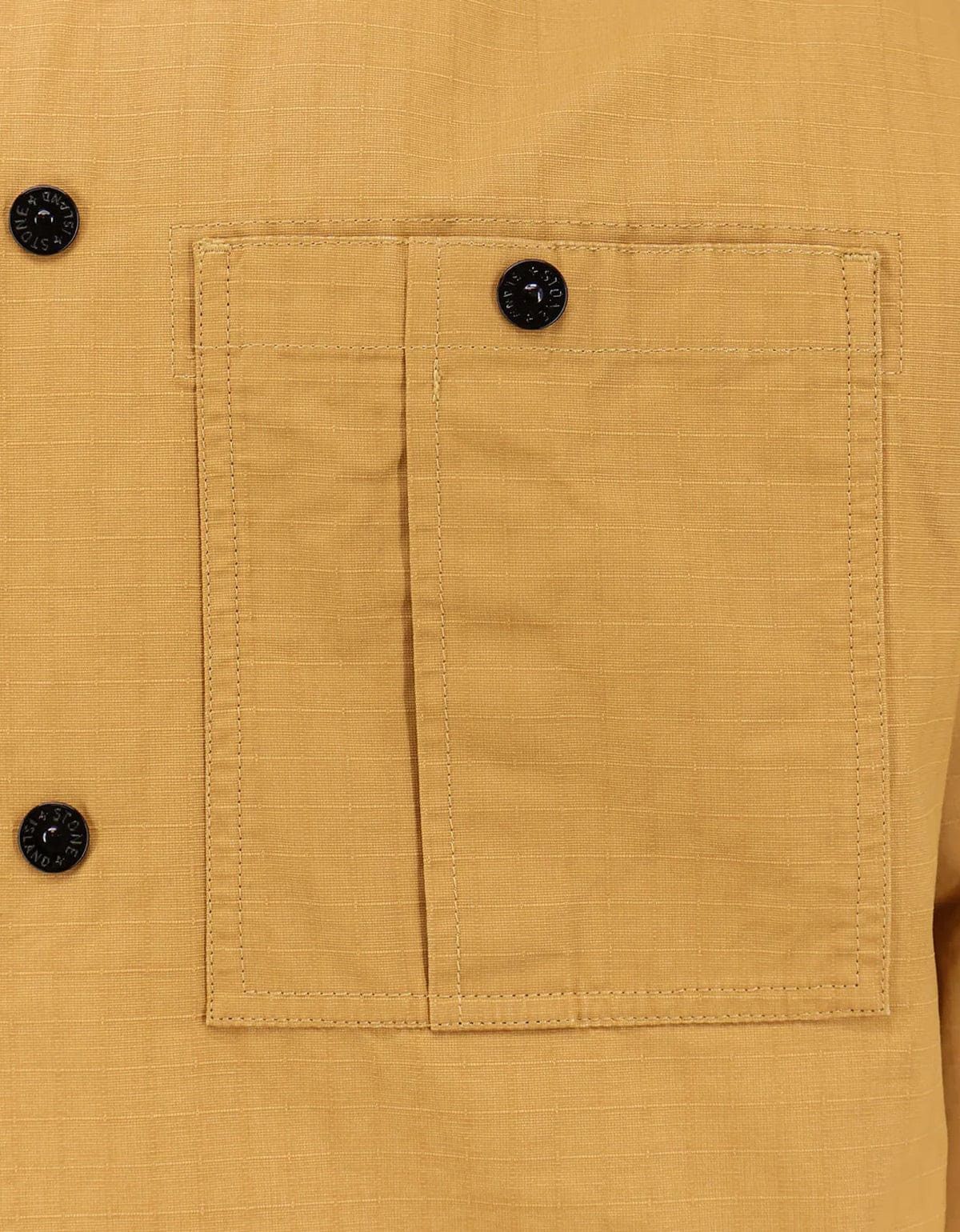 Stone Island Stone Island Yellow Double-coated Ripstop Overshirt Size US XL / EU 56 / 4 - 4 Thumbnail