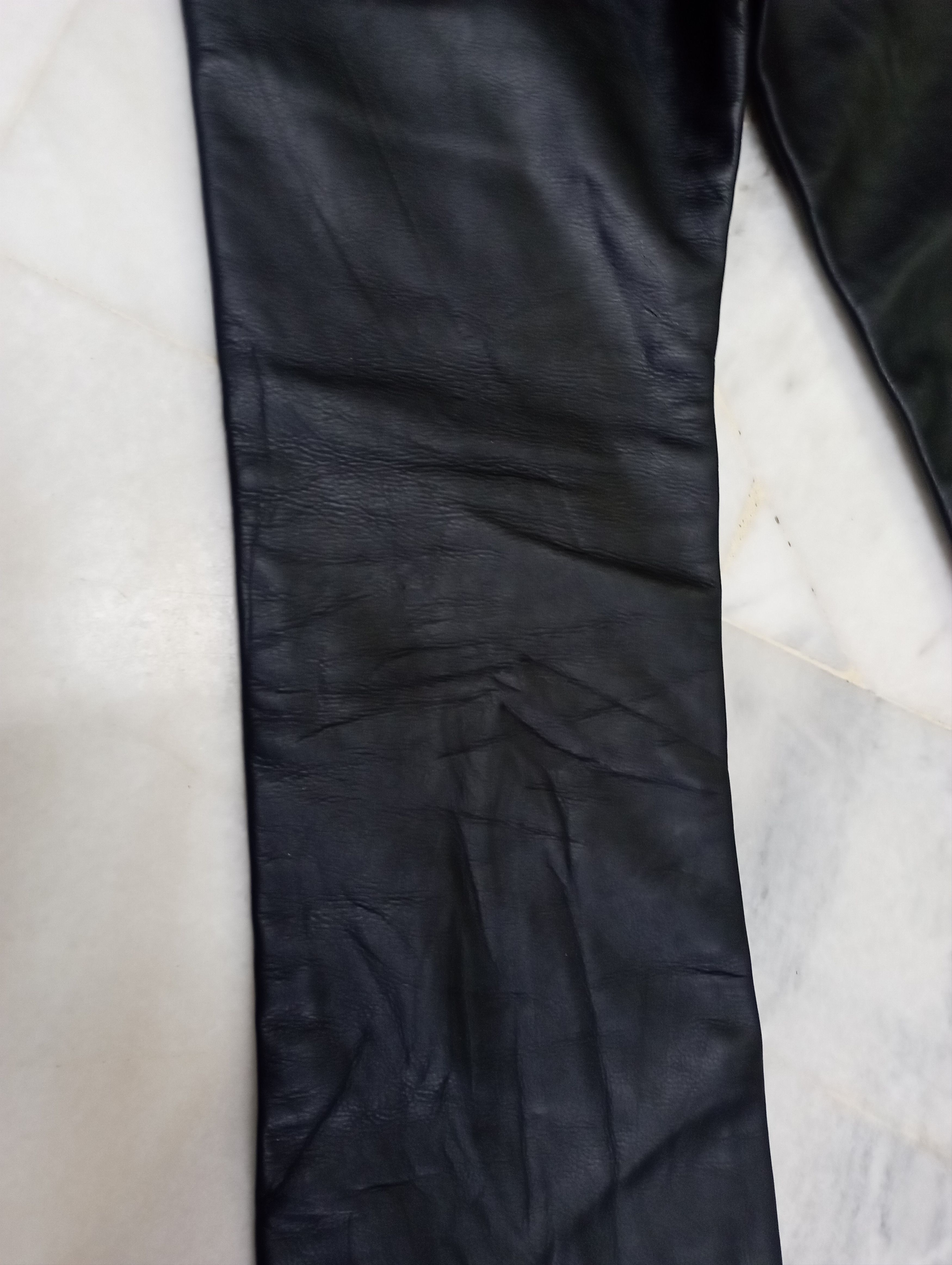 If Six Was Nine 2000s Japanese Archieve Cow Leather MET'Z Fl6 Flare Jeans Size US 28 / EU 44 - 13 Thumbnail
