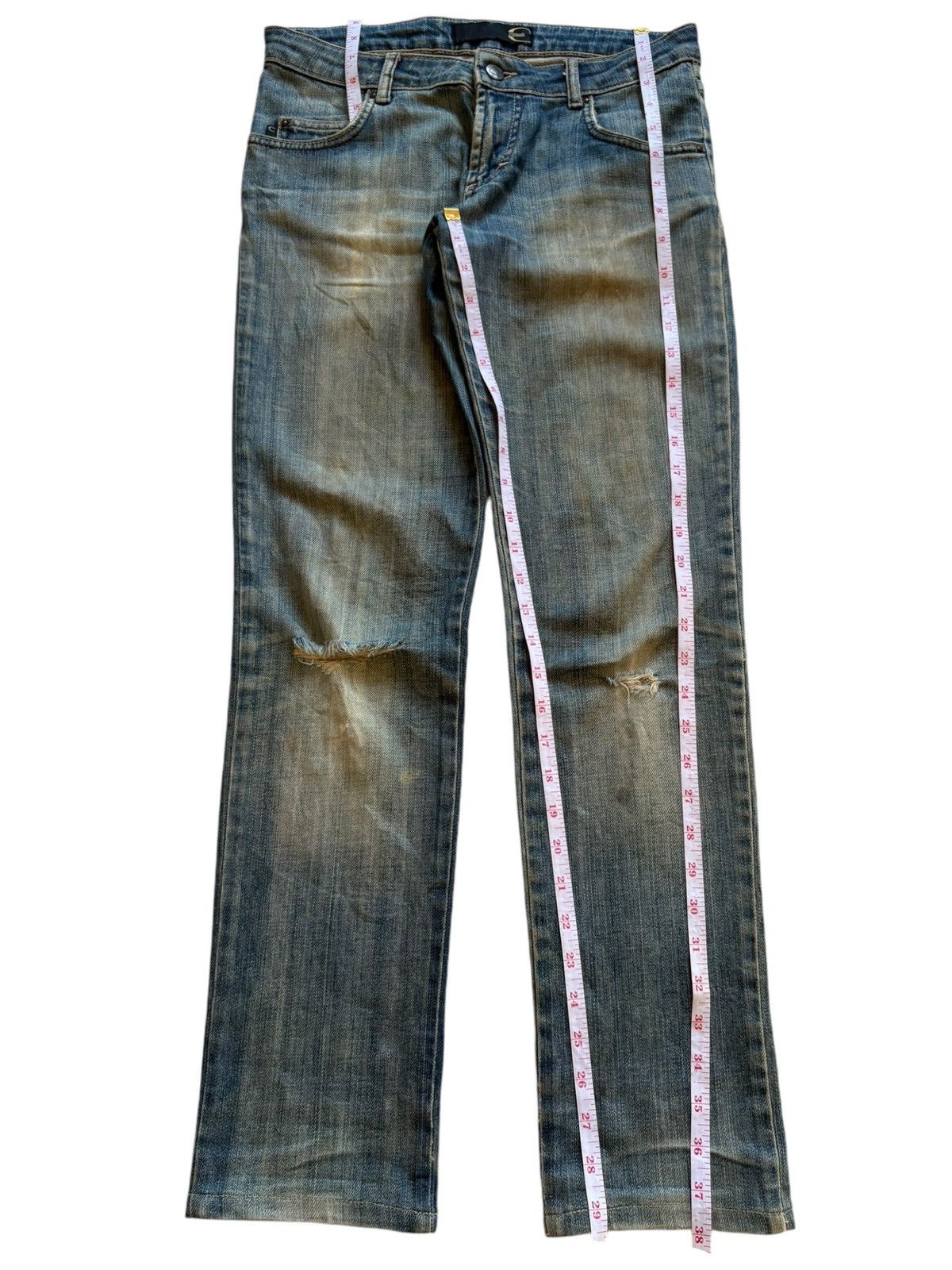 Just Cavalli Vintage Just Cavalli Mud Wash Embellished Distressed Jeans Size 30" / US 8 / IT 44 - 14 Thumbnail
