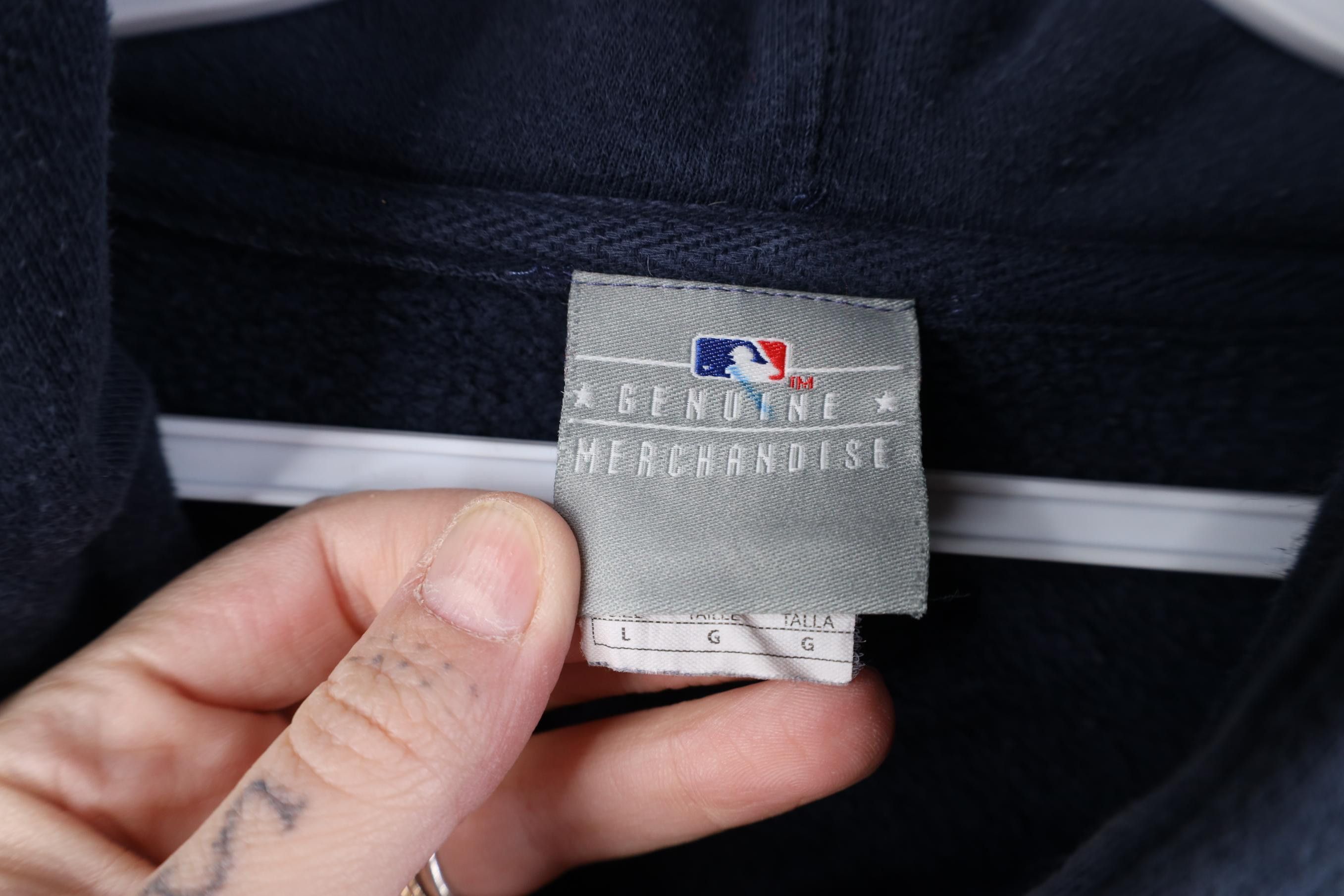 Vintage Vintage MLB Spell Out Detroit Tigers Baseball Hoodie Blue Size US L / EU 52-54 / 3 - 11 Thumbnail