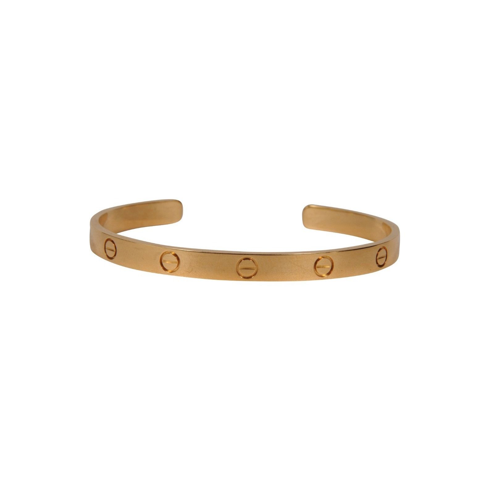 Cartier Love Cuff Bangle Bracelet 18k Yellow Gold Size 19 Size ONE SIZE - 1 Thumbnail