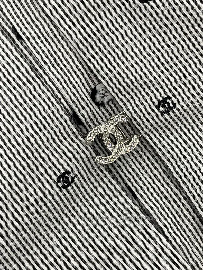 Chanel Chanel Diamond buckle striped pola dot full logo short sle Size XXS / US 00 / IT 34 - 3 Thumbnail