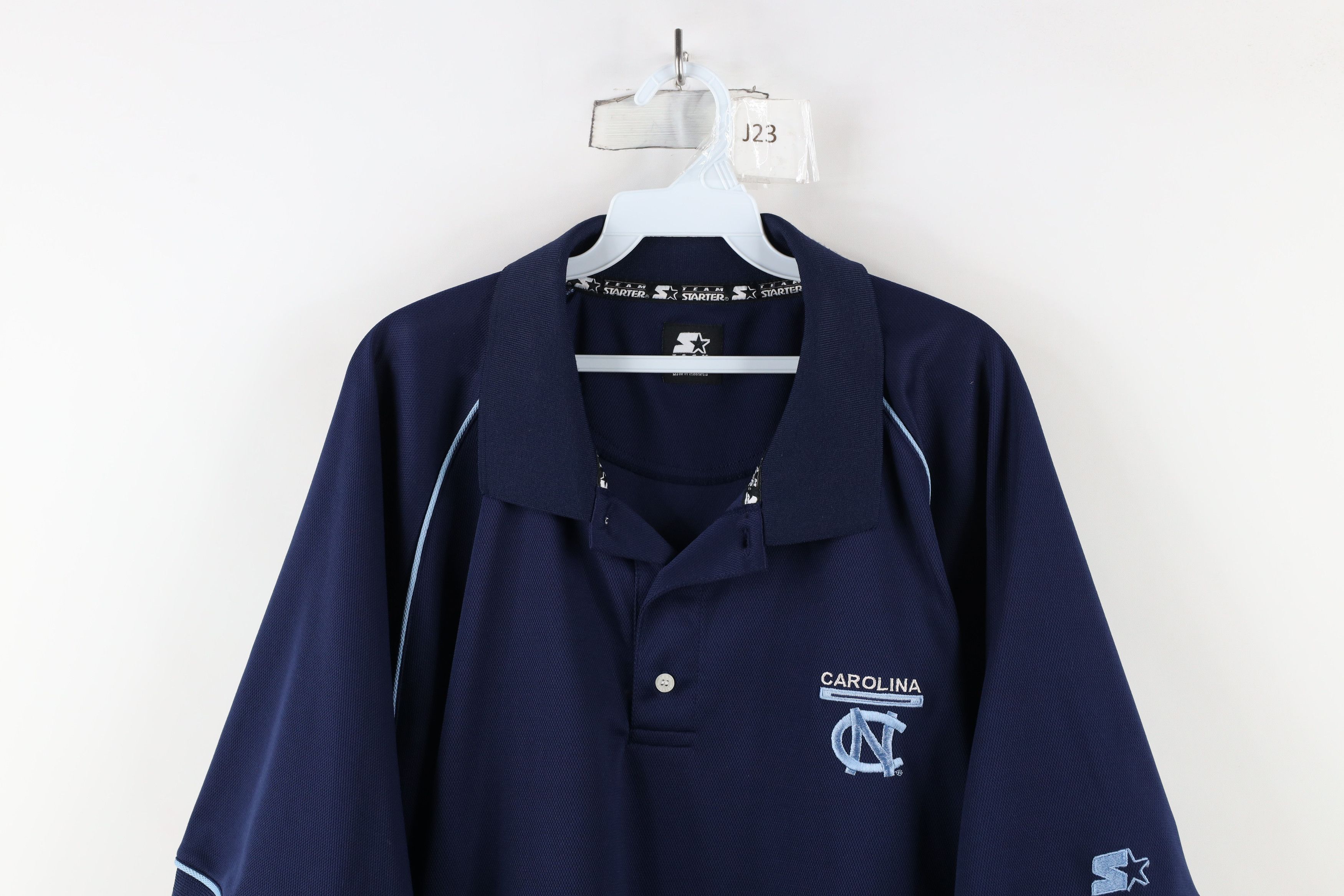 Starter × Vintage Vintage 90s Starter University of North Carolina Polo Shirt Size US XXL / EU 58 / 5 - 2 Thumbnail