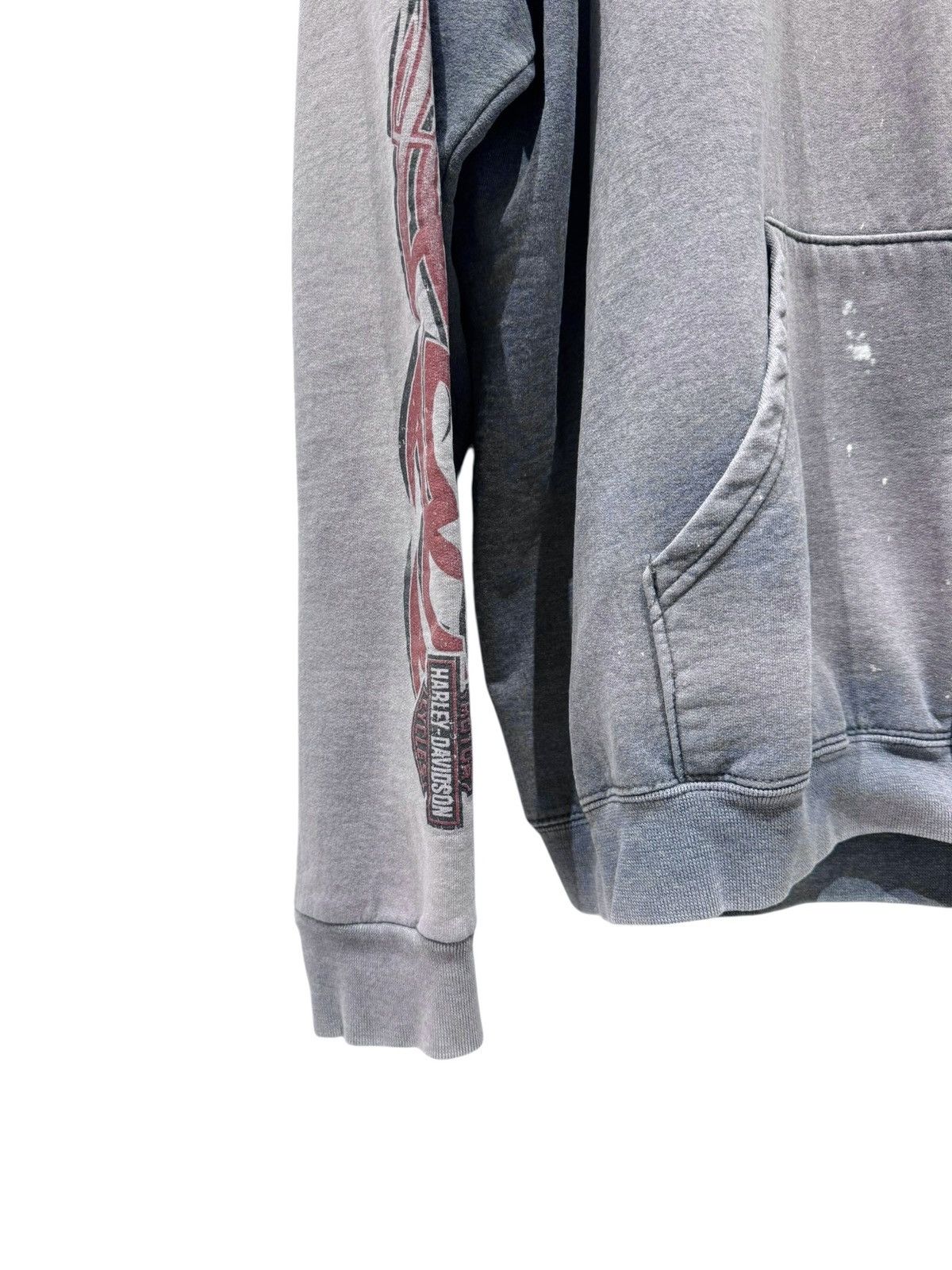 Harley Davidson Thrashed and Faded Harley Davidson Flame Vintage Zip Hoodie Size US XXL / EU 58 / 5 - 4 Thumbnail