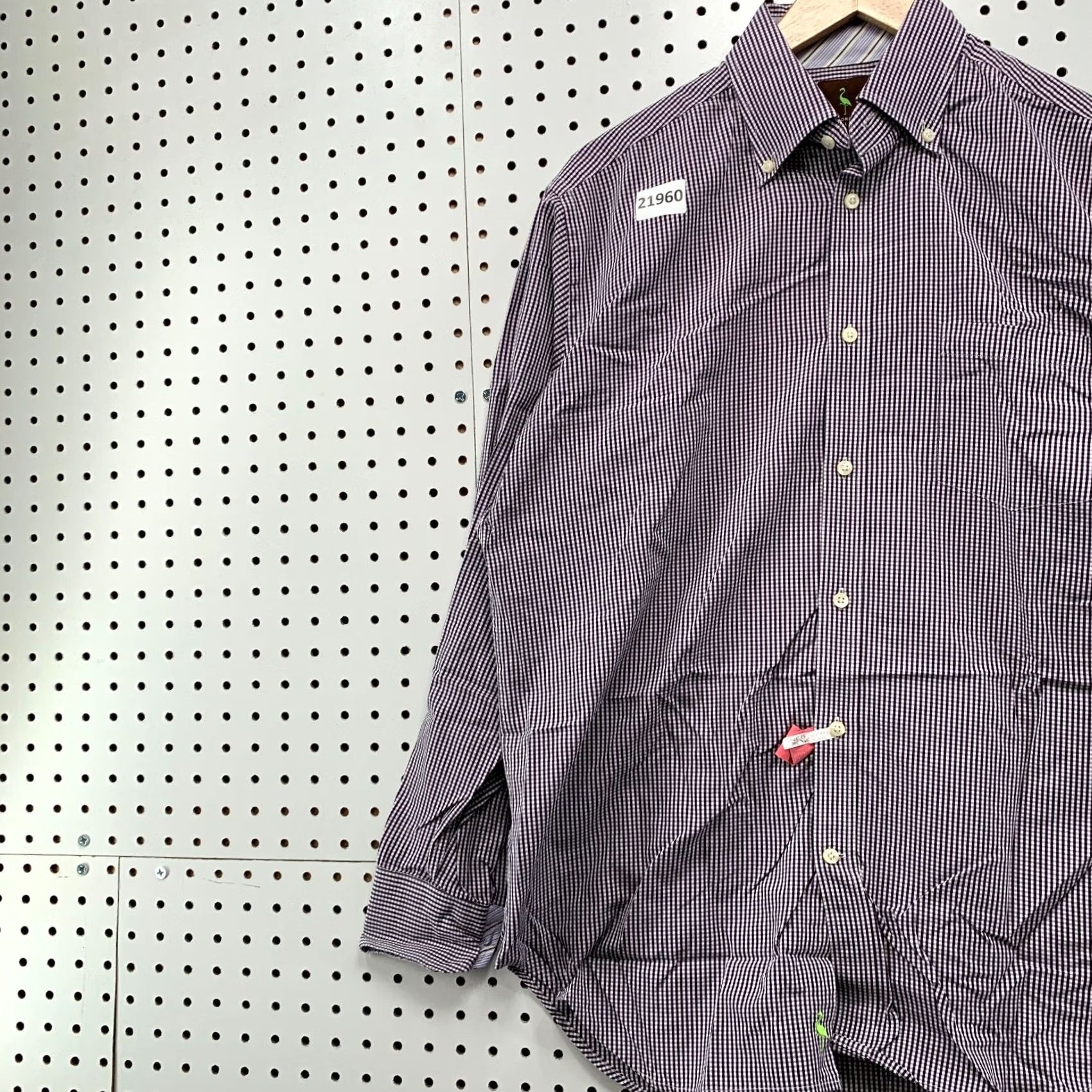 Tailorbyrd TailorByrd Button Down Shirt Purple White Check Long Sleeve Mens Large Size US L / EU 52-54 / 3 - 3 Thumbnail