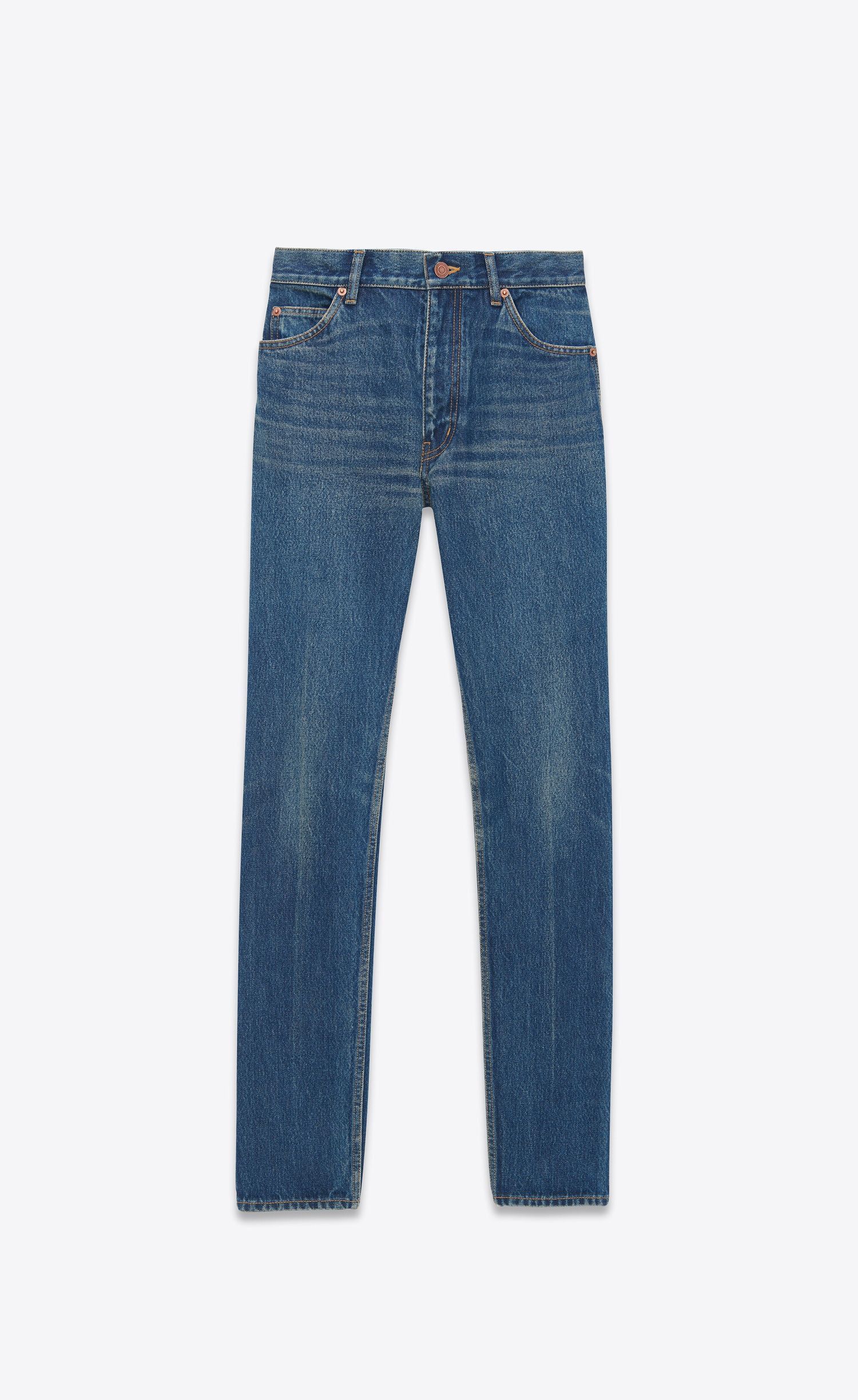 Saint Laurent Paris CINDY jeans in dark beach blue denim Size 25" / US 0 / IT 36 - 1 Thumbnail