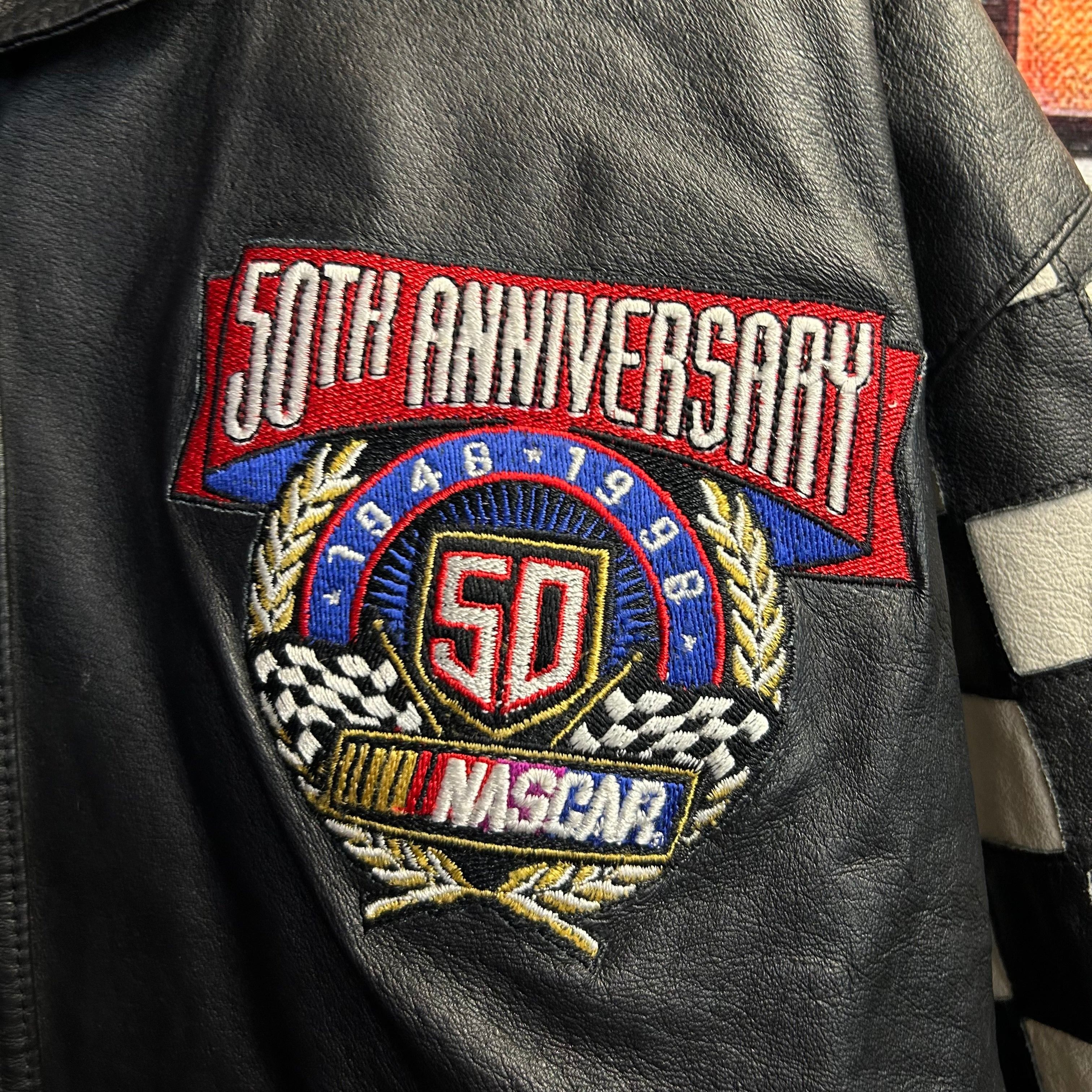 Jeff Hamilton Vintage 90’s 98’ Jeff Hamilton Nascar Leather Jacket Sz L Size US L / EU 52-54 / 3 - 5 Thumbnail