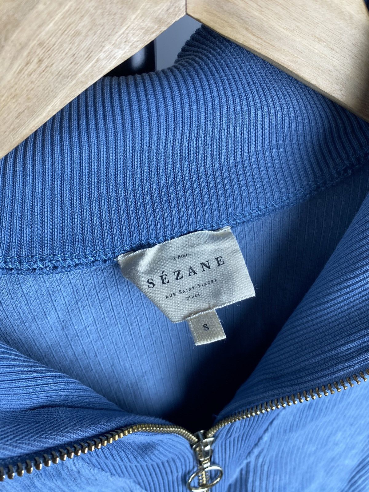 Designer × Sezane Sezane Designer Blue Corduroy Womens 1/4 Zip Sweatshirt Rare Size S / US 4 / IT 40 - 3 Thumbnail