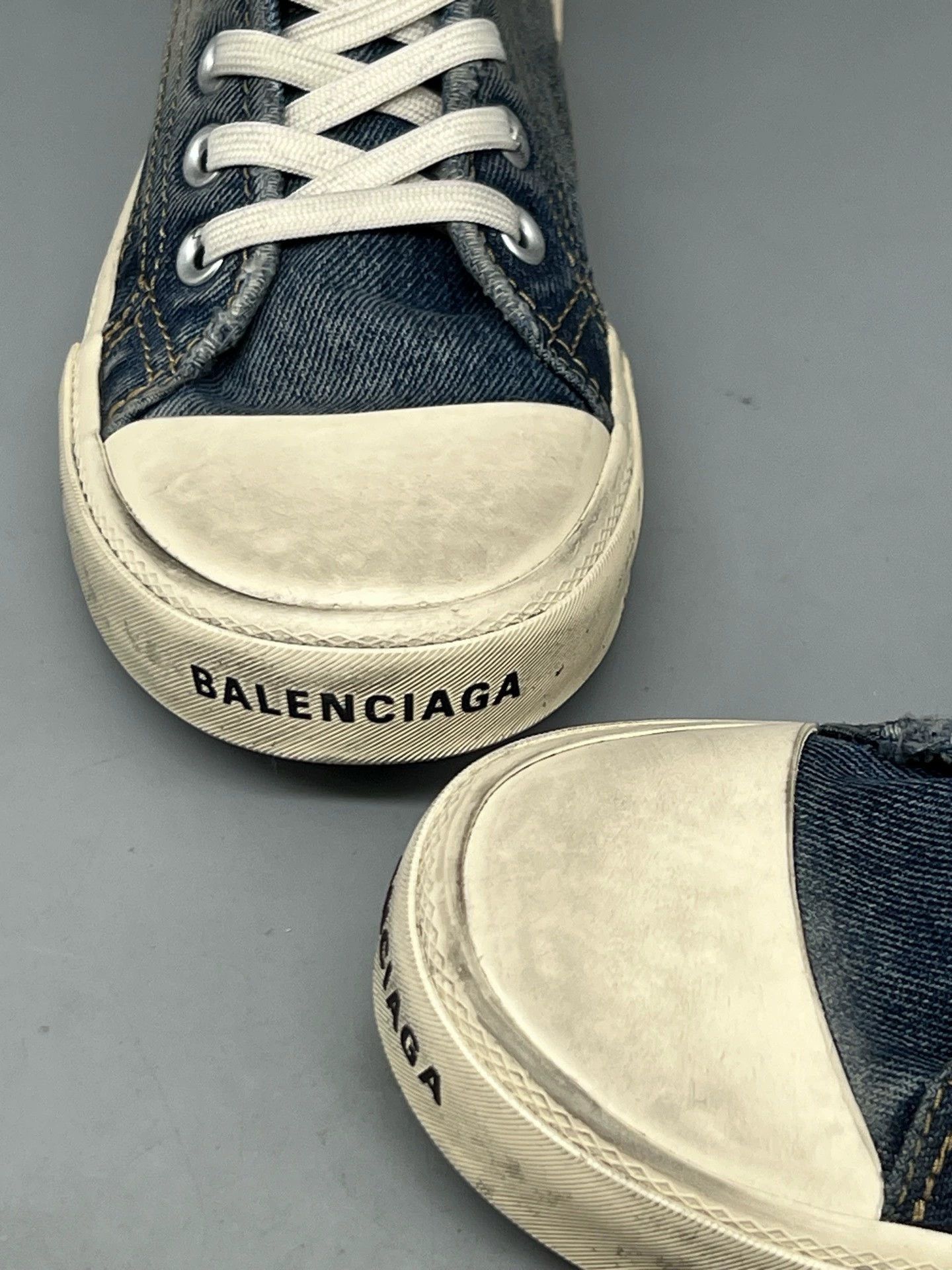Balenciaga balenciaga blue high-top denim casual shoes Size US 7.5 / EU 40-41 - 5 Thumbnail