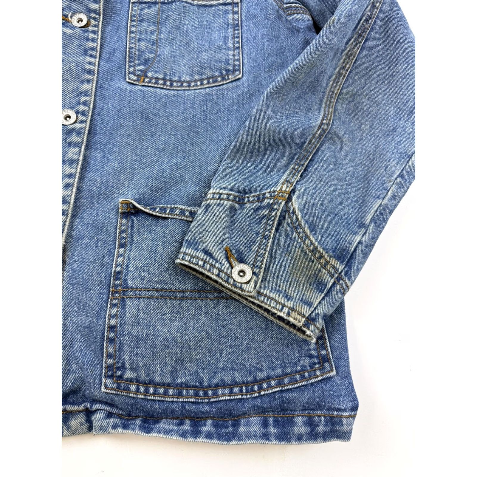 The Territory Ahead The Territory Ahead Jacket Womens M Blue Denim Military Button Front Casual Workwear Size M / US 6-8 / IT 42-44 - 2 Thumbnail