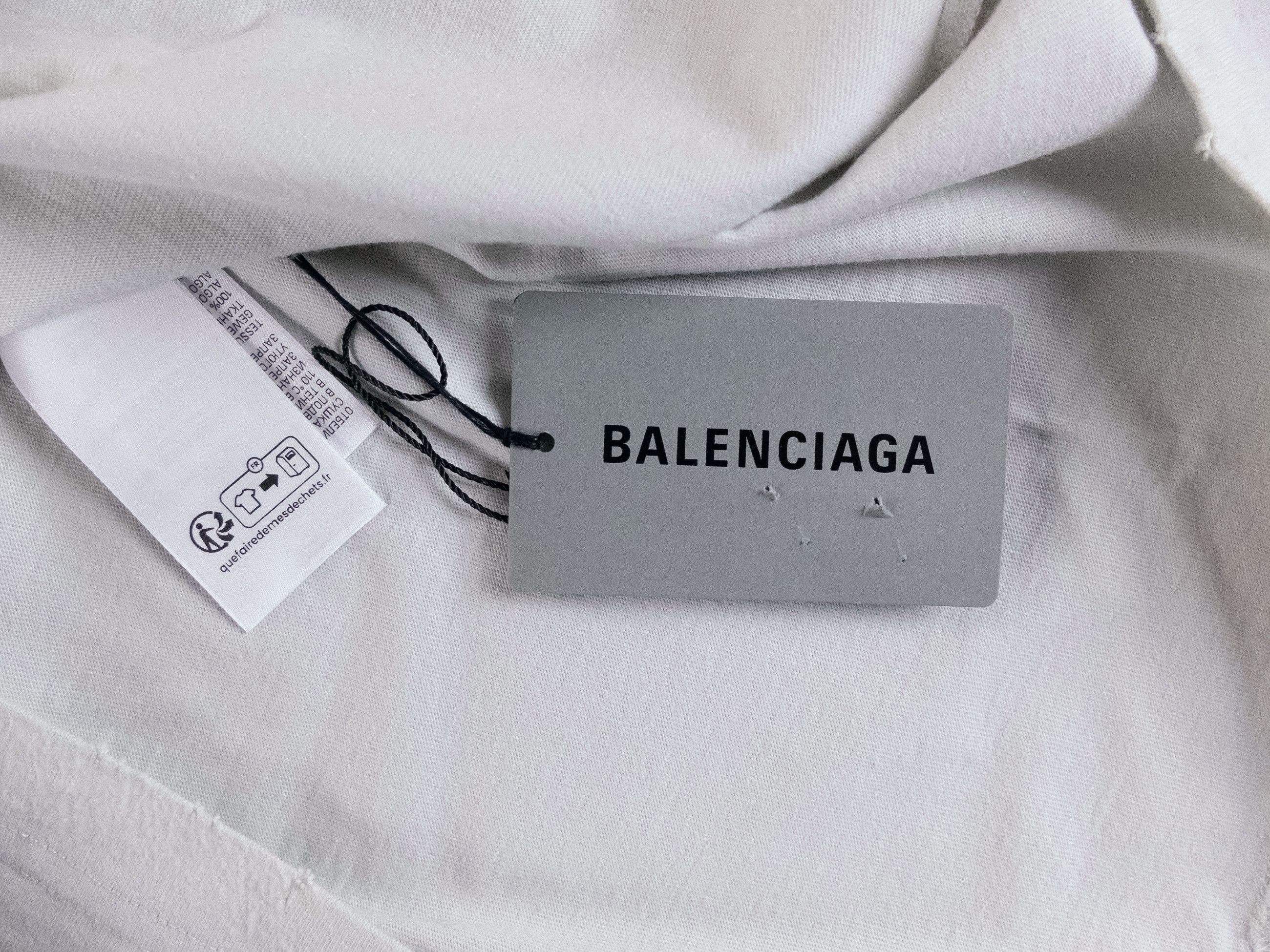 Balenciaga BALENCIAGA 3B Liquified white oversize t-shirt Size 1 q Size US S / EU 44-46 / 1 - 8 Thumbnail