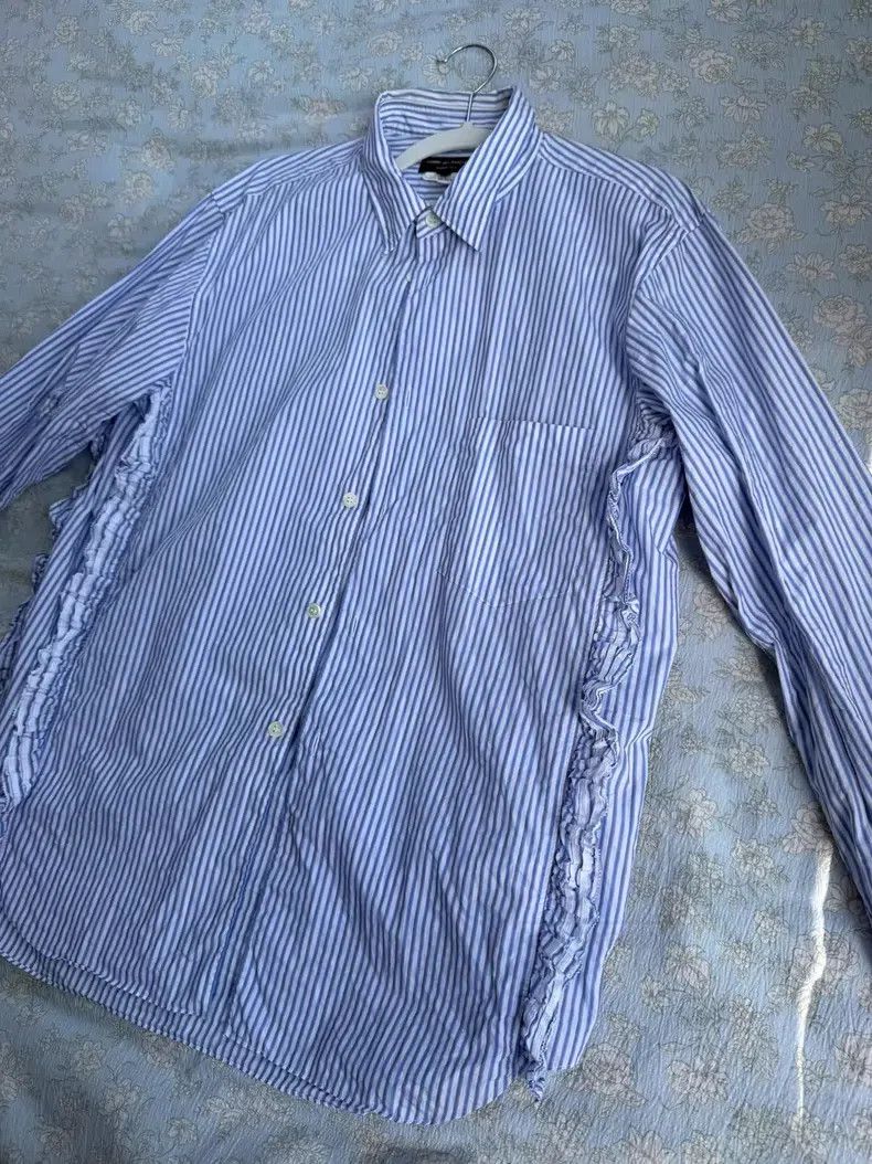Comme des Garcons Comme Des Garcons Striped Moxie Lace Long Sleeve Shirt Size US S / EU 44-46 / 1 - 4 Thumbnail