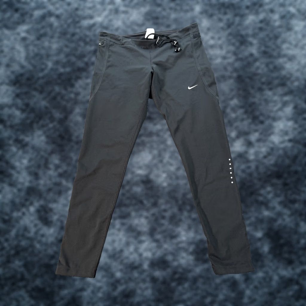 Nike Nike Dri-FIT Running Tights Womens Large Black Reflective Zip Pocket 840868-010 Size ONE SIZE - 1 Thumbnail