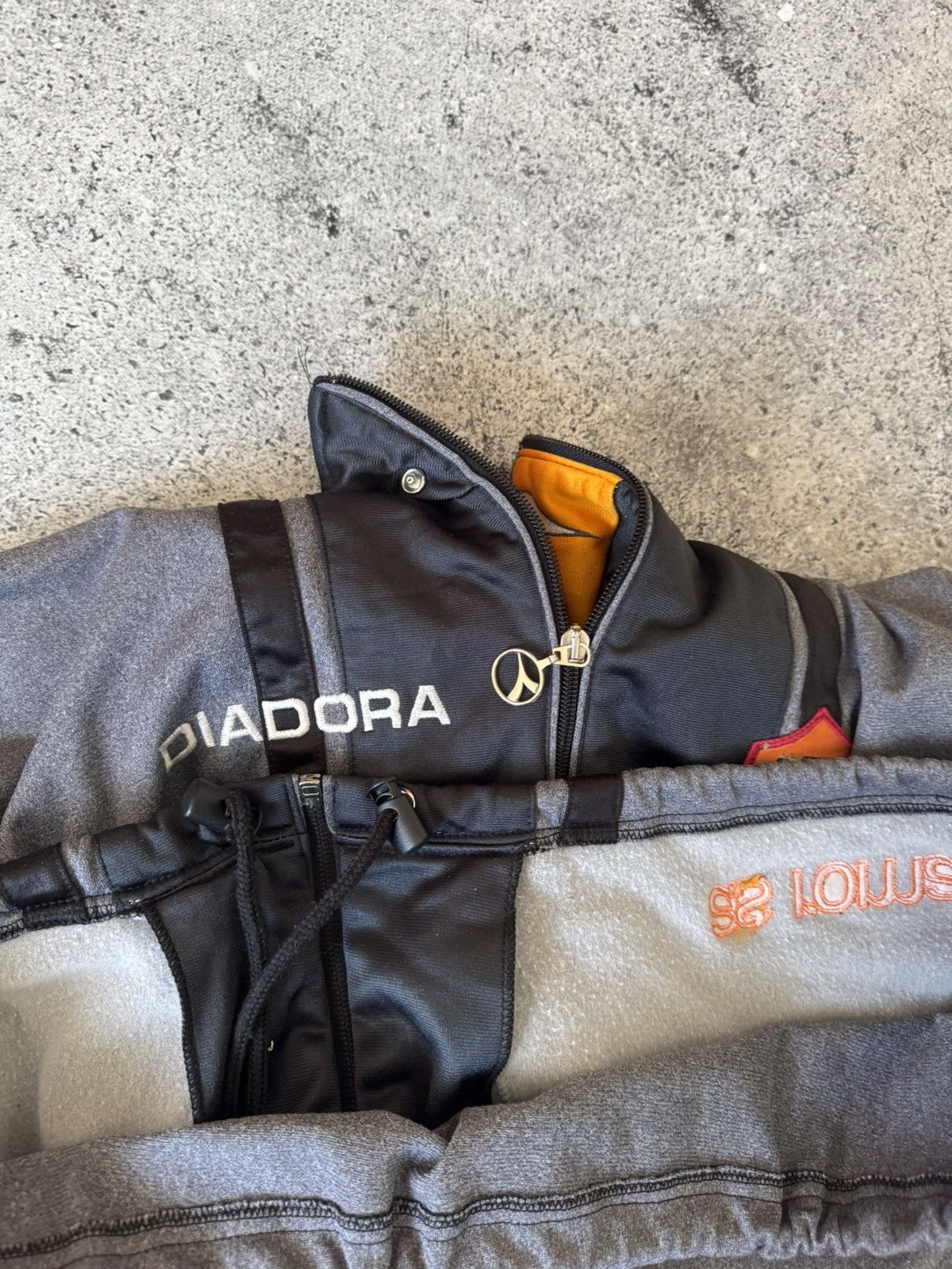 Diadora Roma Dioadora Track Jacket 1990s Vintage Rare Jersey Soccer Size US XL / EU 56 / 4 - 9 Thumbnail