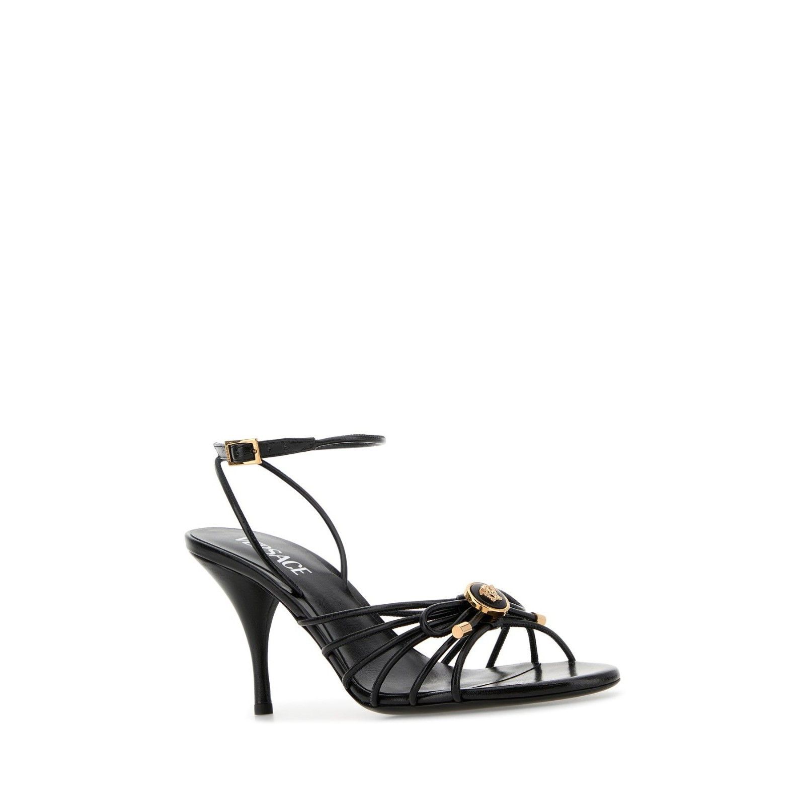 Versace VERSACE Black Leather 85mm Heel Pumps New & Authentic (Size: Size US 5 / IT 35 - 2 Thumbnail