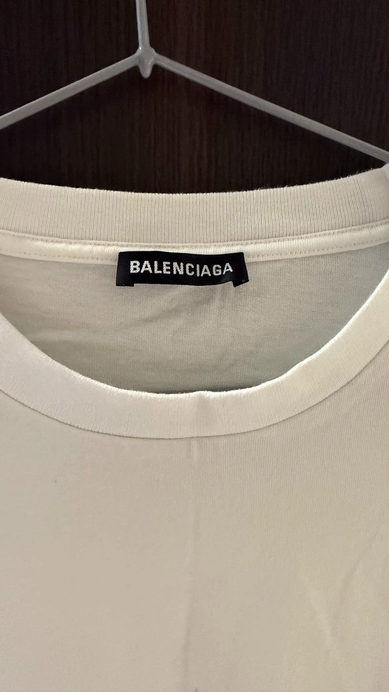 Balenciaga Balenciaga Eco-Friendly Short Sleeve T-Shirt, Size L, Whit Size US L / EU 52-54 / 3 - 2 Thumbnail