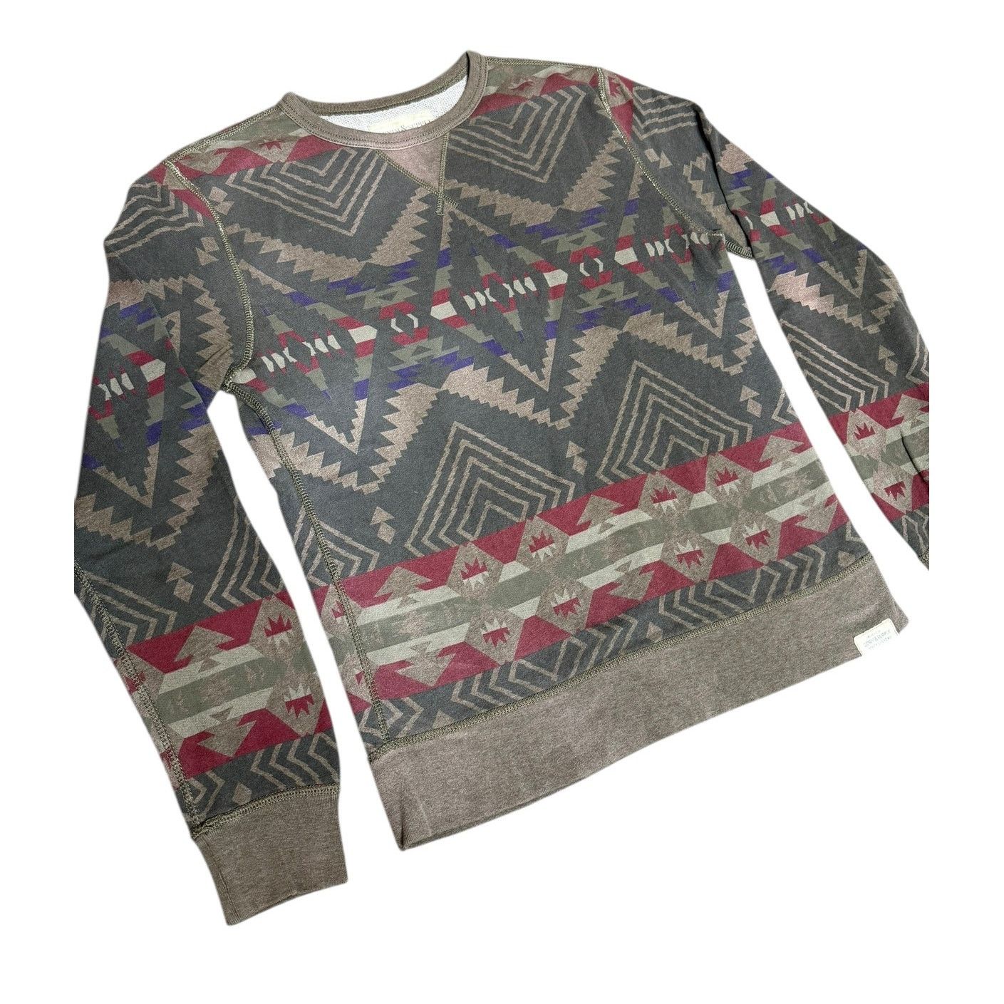 Polo Ralph Lauren × Vintage Polo Ralph Lauren Denim & Supply Aztec Crewneck Sweatshirt Size US S / EU 44-46 / 1 - 3 Thumbnail