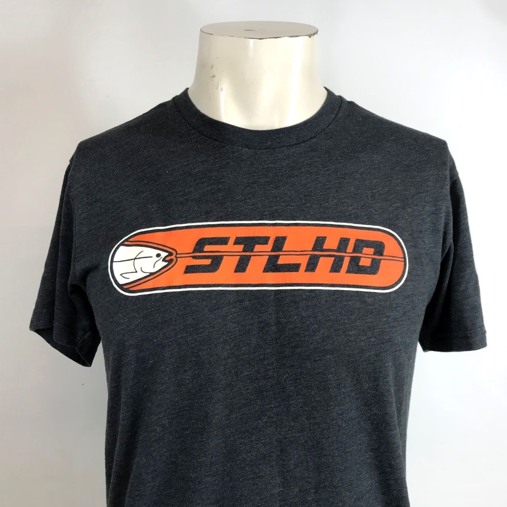 Vintage STLHD Shirt Charcoal Gray Cotton Blend Graphic T Short Sleeve Small Men Size US S / EU 44-46 / 1 - 2 Thumbnail