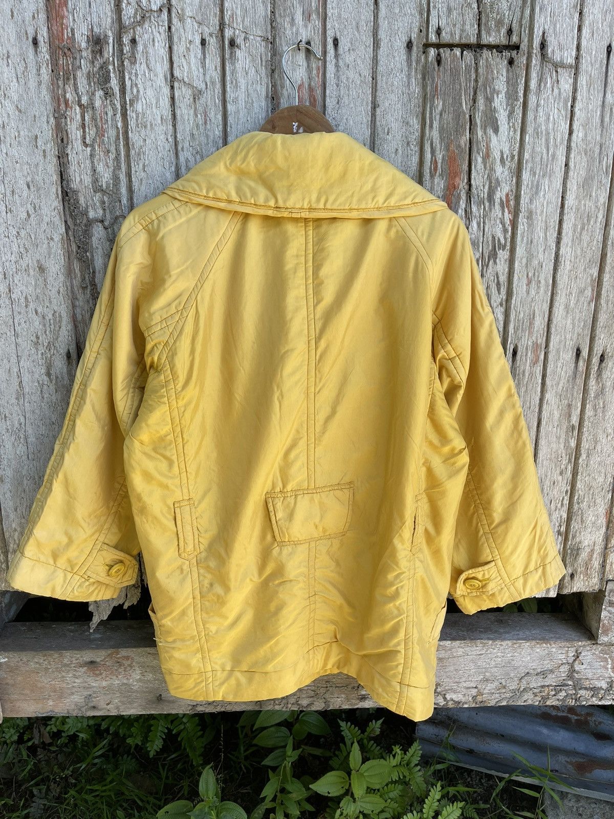 Issey Miyake Vintage 80s Issey Miyake WINDCOAT Yellow Oversized Jacket Size US M / EU 48-50 / 2 - 6 Thumbnail