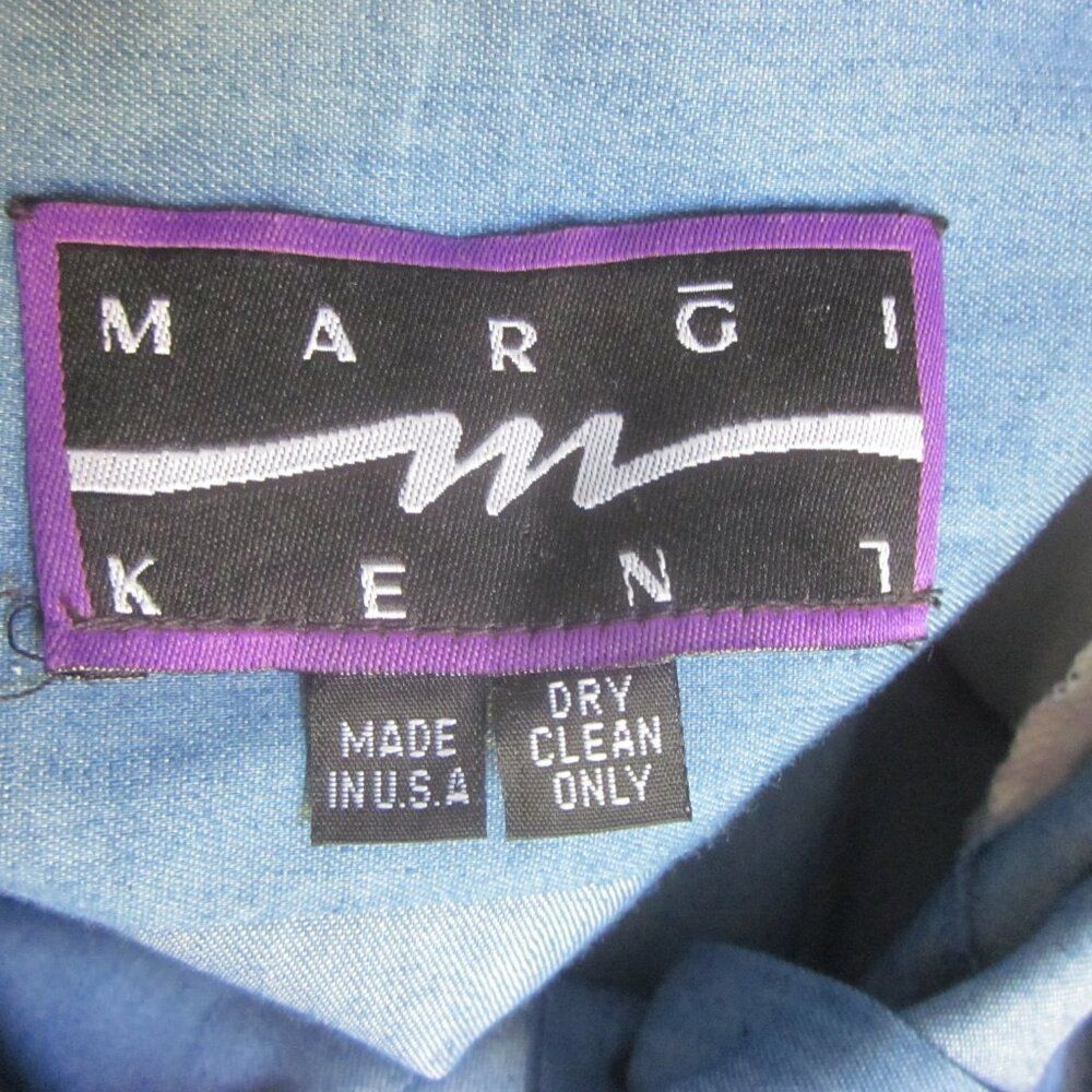 Marni Margi Kent Womans Button Front Denim Blue Casual Button Up Shirt XL 51" Bust Size XL / US 12-14 / IT 48-50 - 3 Thumbnail