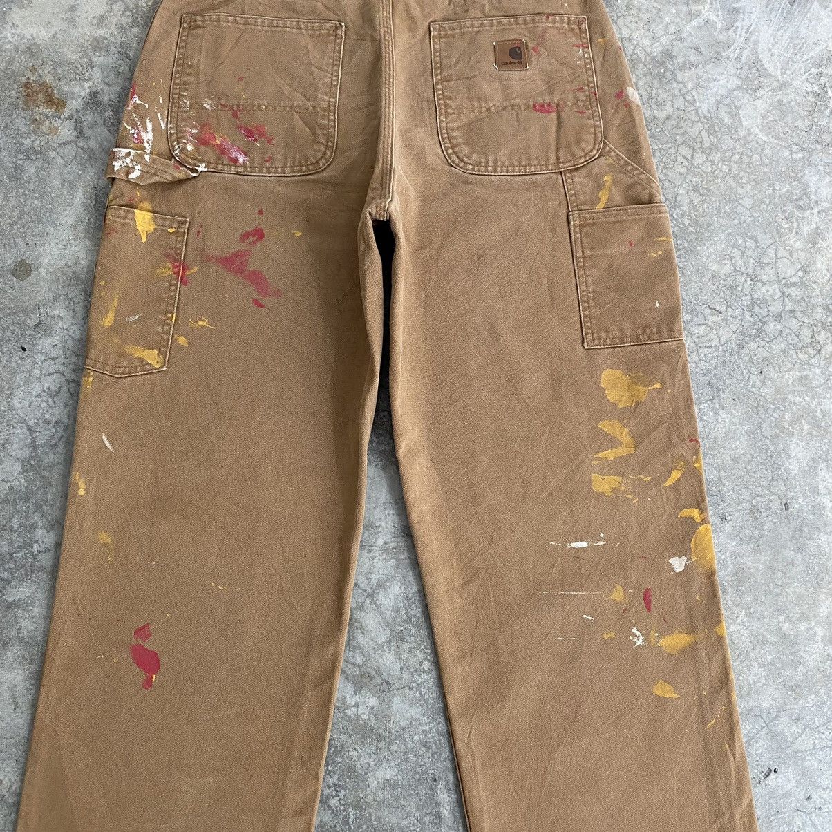 Carhartt Vintage Carhartt Tan Splatter Painter Workwear Pants Size US 33 - 17 Thumbnail