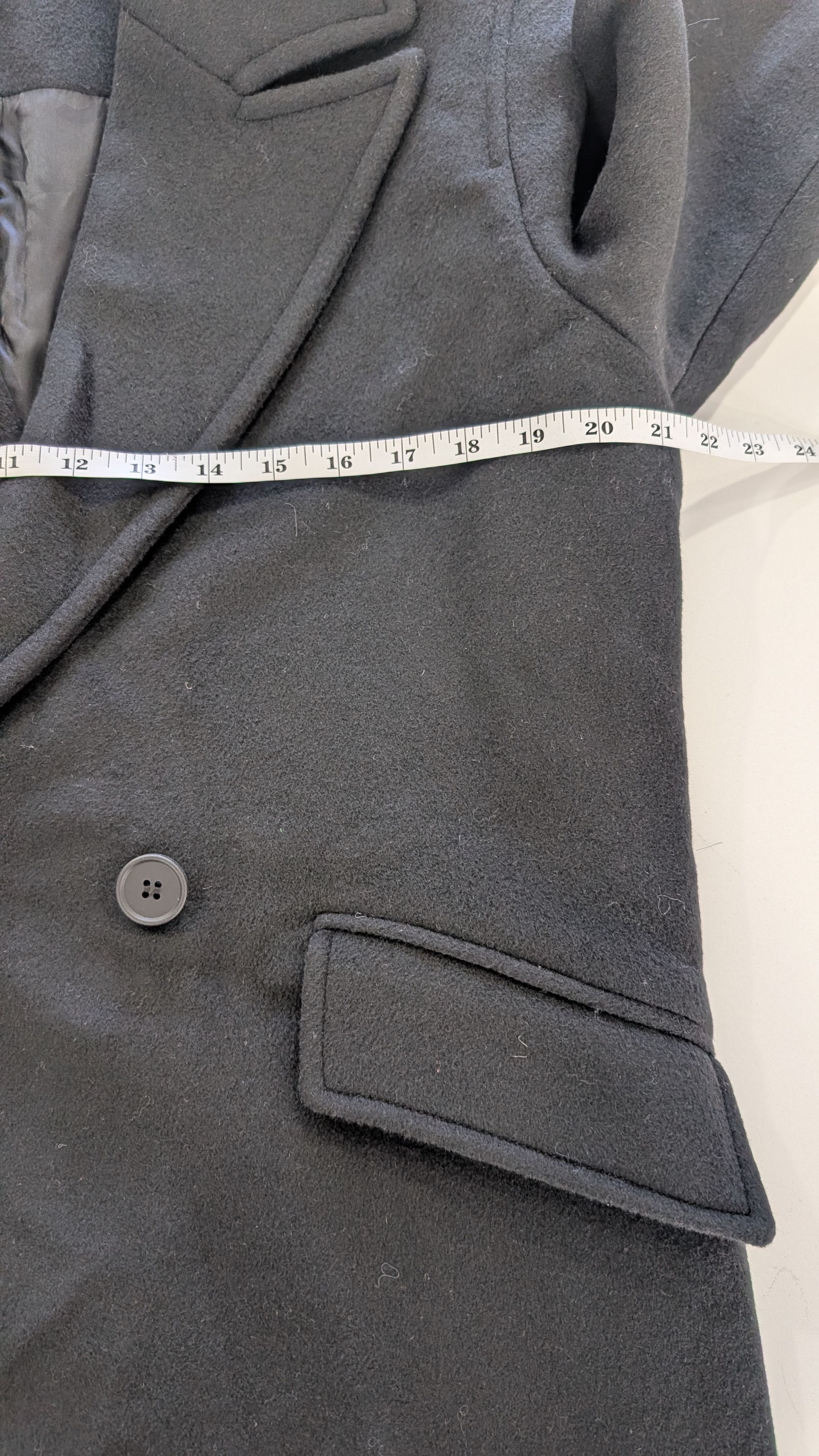 Allsaints AllSaints Mabel Coat Black Oversized Double Breasted Wool Size S / US 4 / IT 40 - 16 Thumbnail