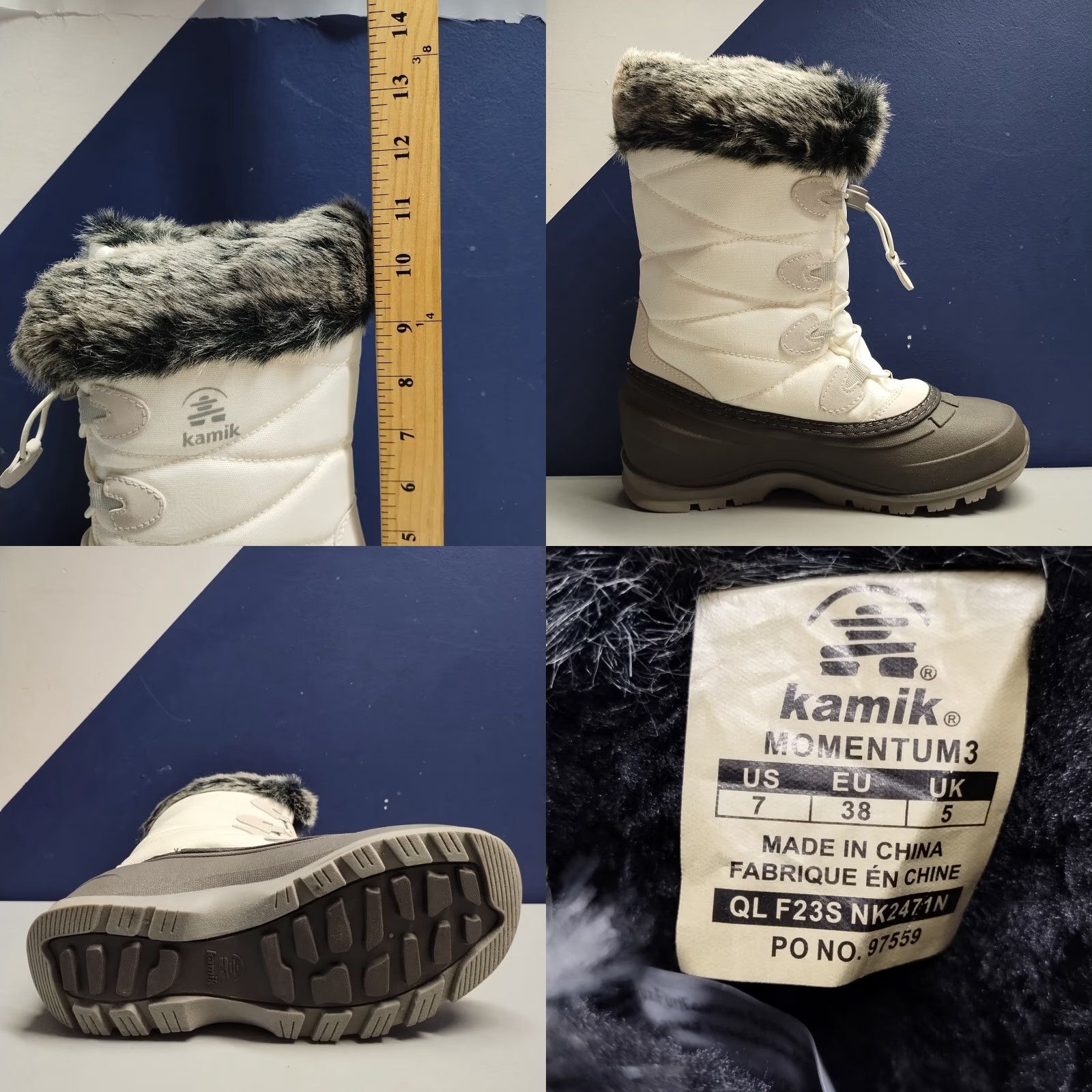 Vintage Kamik Momentum 3 Womens Size 7 Gray White Waterproof 97559 - VINTAGE? No (keep title as original words) Size US 7 / IT 37 - 10 Thumbnail