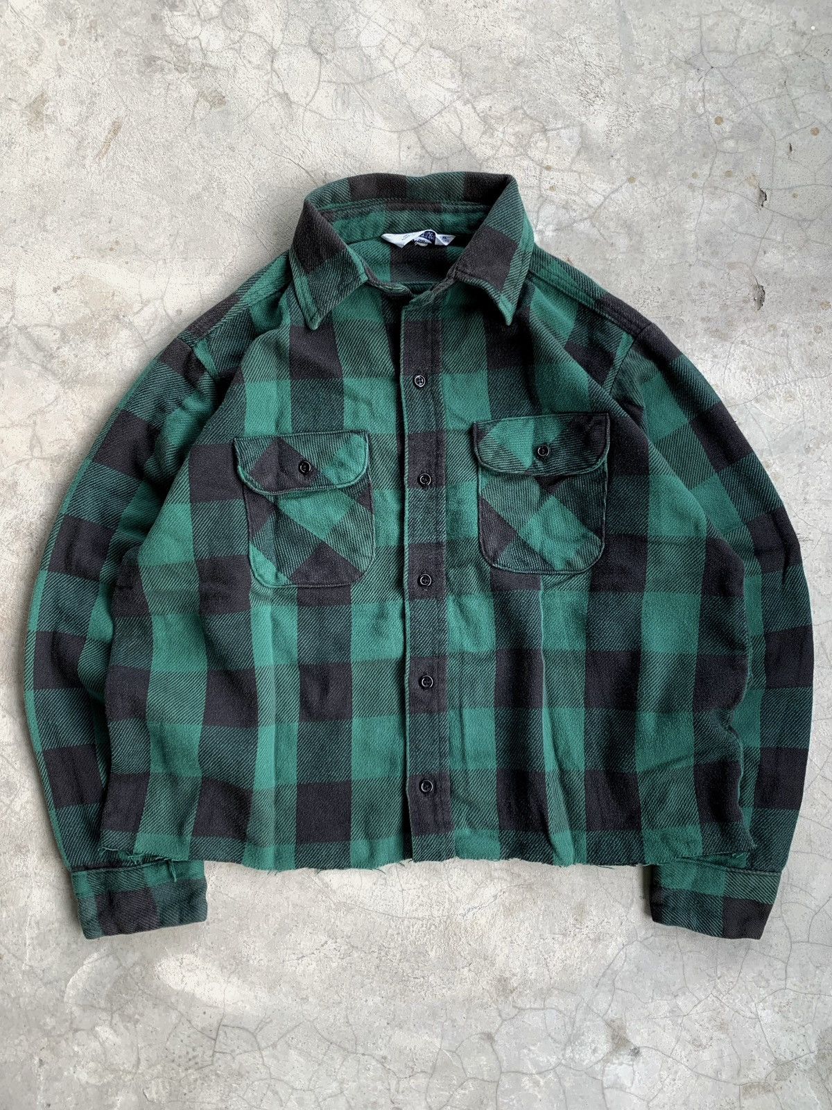Vintage Cropped button up shirt flannel mr.leggs boxy Size US L / EU 52-54 / 3 - 1 Thumbnail