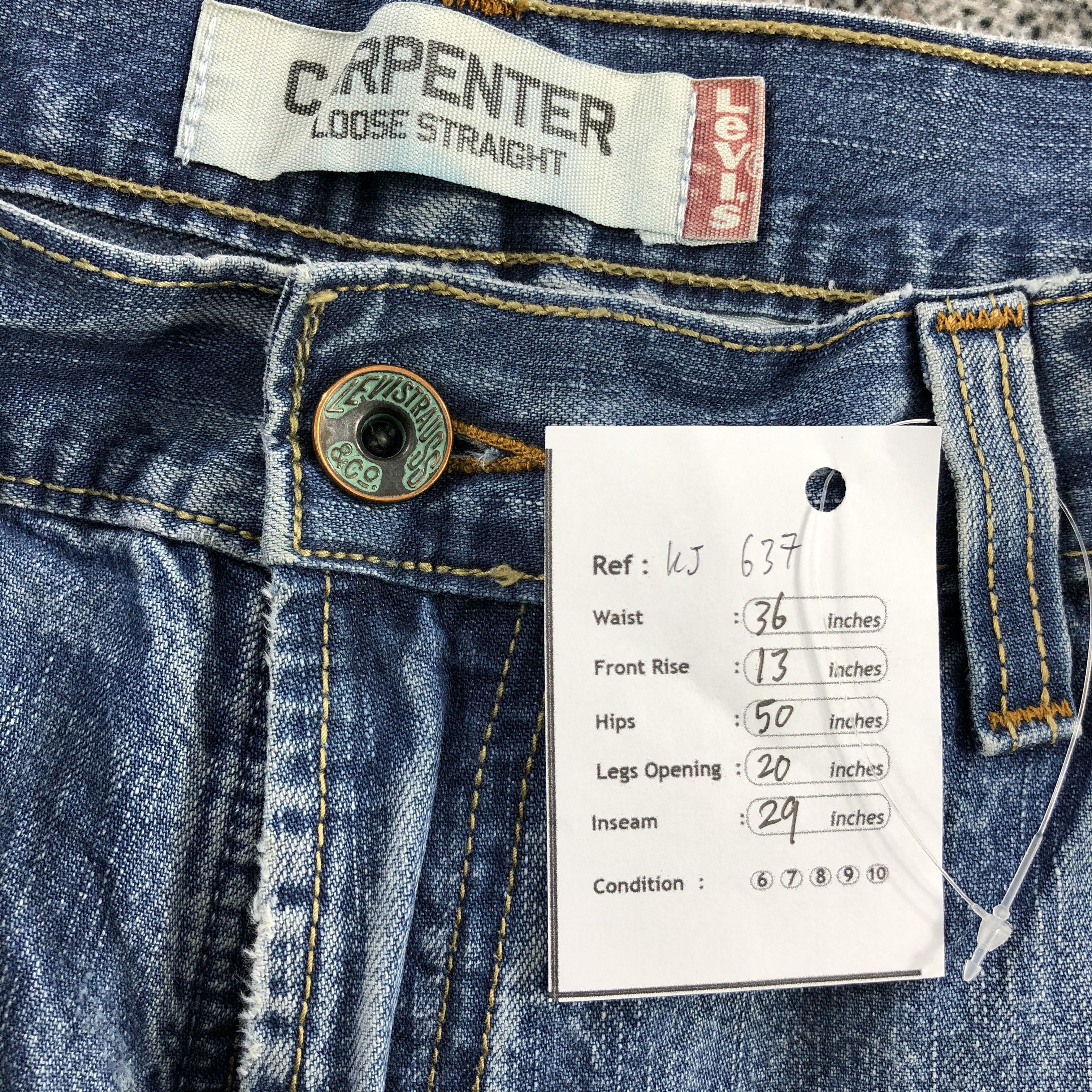Levi's Vintage Levis Carpenter Jeans Faded Blue Baggy Size US 34 / EU 50 - 12 Thumbnail