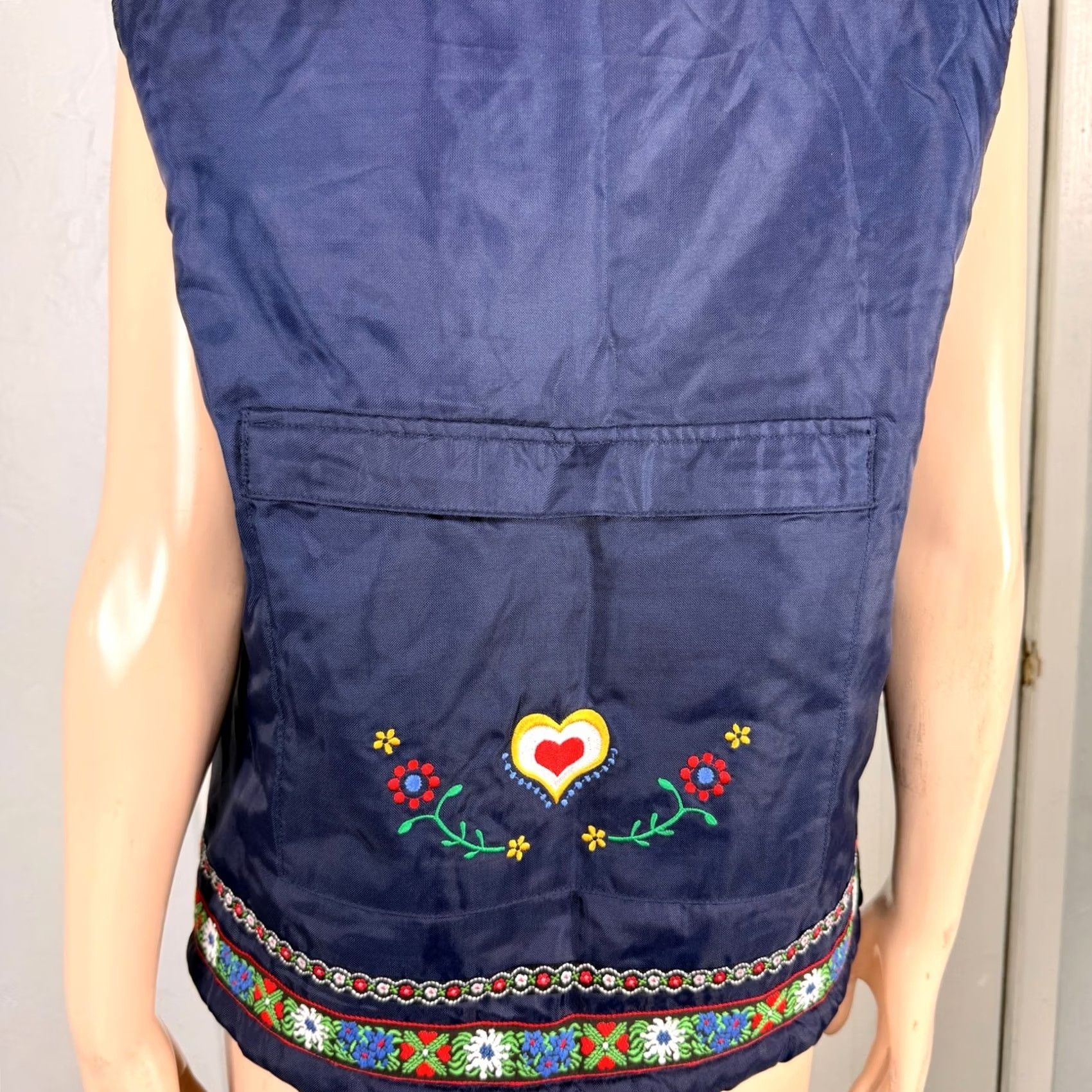 Sugar VINTAGE Sugar Coat Twenty six red sugar jacket Vest Embroidered floral Heart C3-1 Coat S Blue Casual Womens Size S / US 4 / IT 40 - 5 Thumbnail