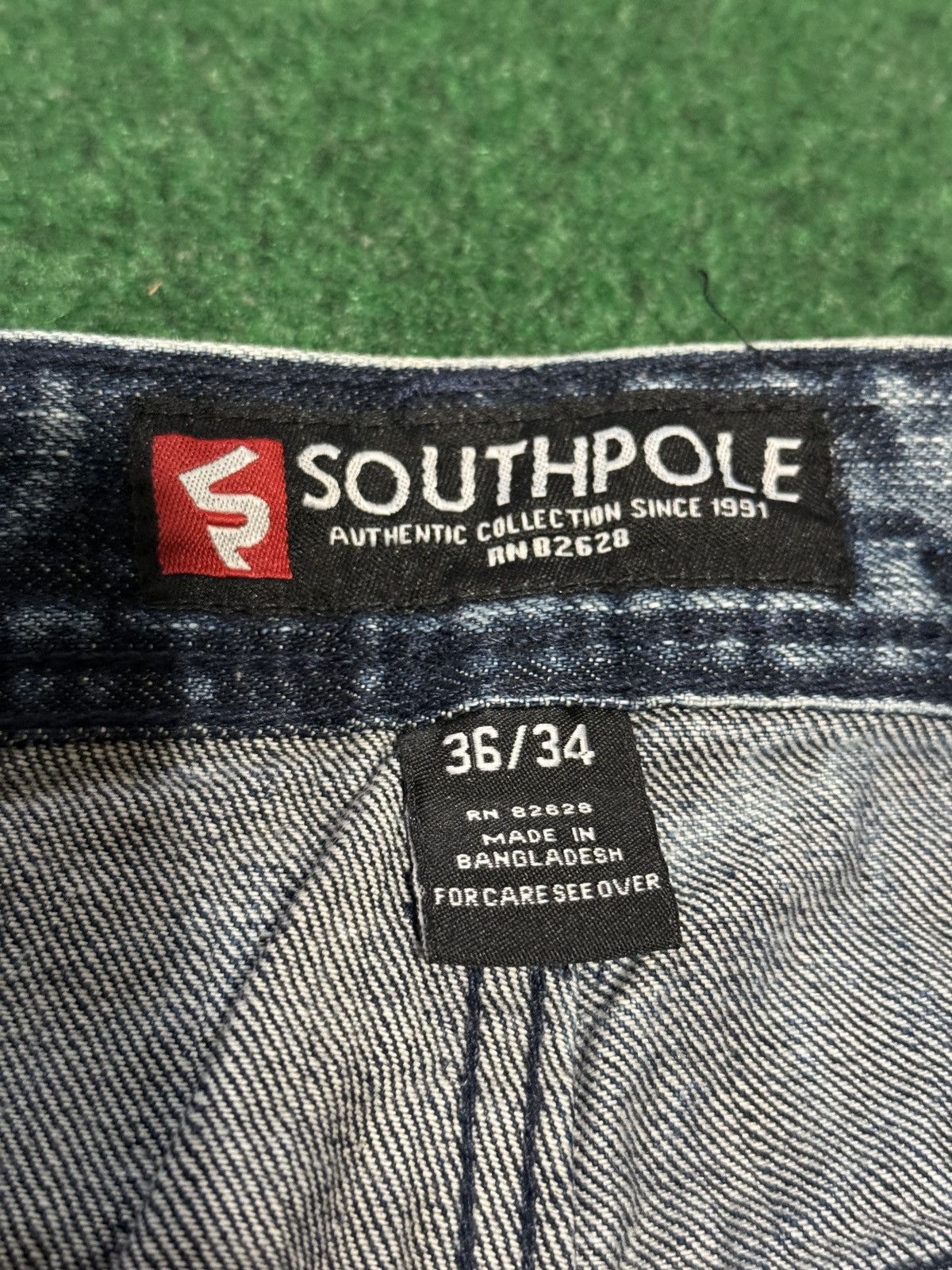 Southpole × Vintage Y2K Southpole Acid Wash Distressed Mens Slim Hip Hop Jeans Size US 36 / EU 52 - 2 Thumbnail