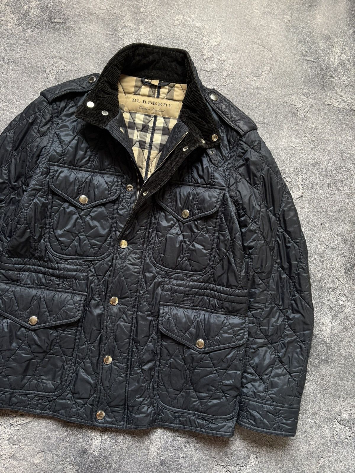 Burberry Vintage Burberry Nova Check Luxury Men's Quilted Jacket Size US L / EU 52-54 / 3 - 3 Thumbnail