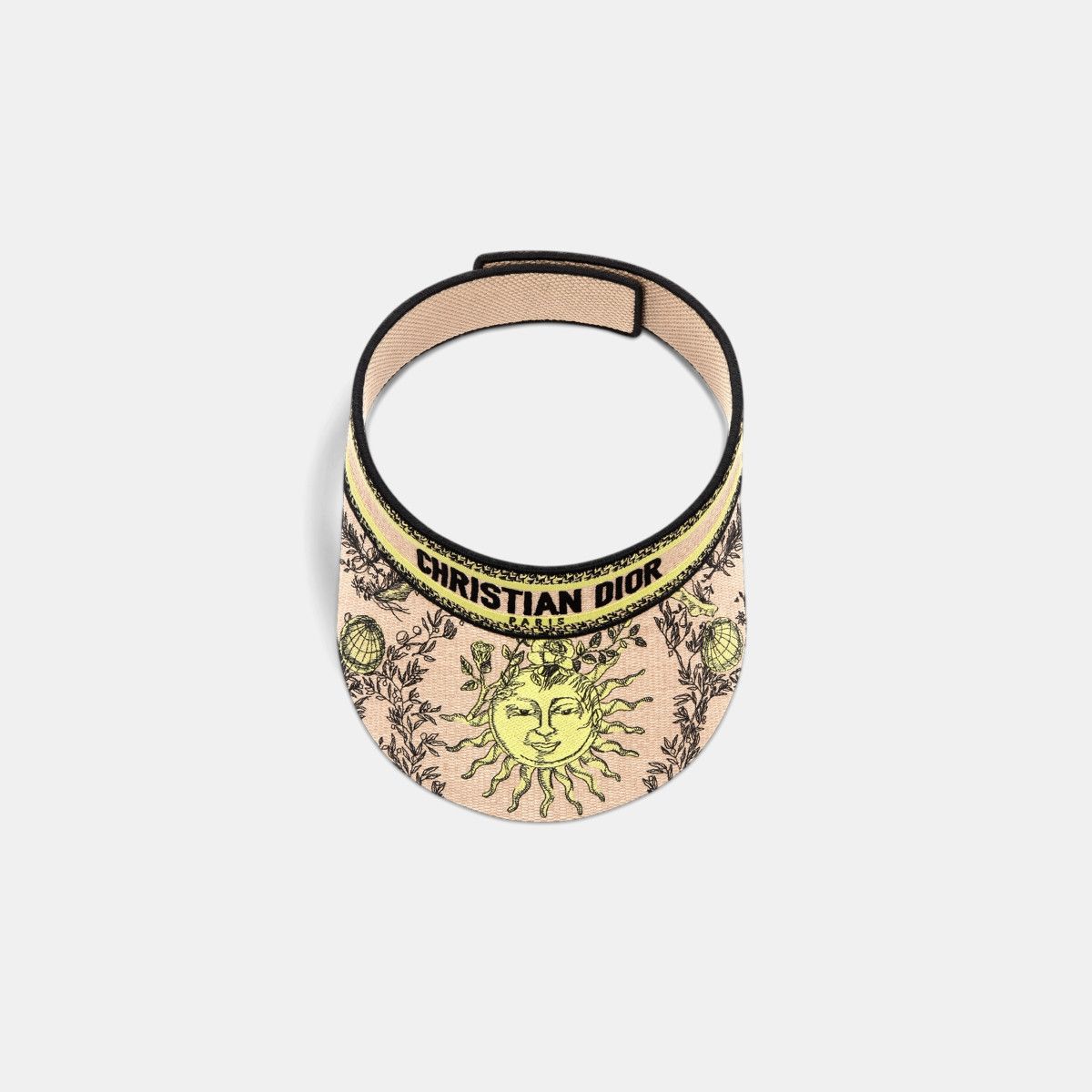 Dior o1bcso1str0226 Size:OS/De Jouy Soleil Visor in Beige/Yellow Size ONE SIZE - 4 Thumbnail