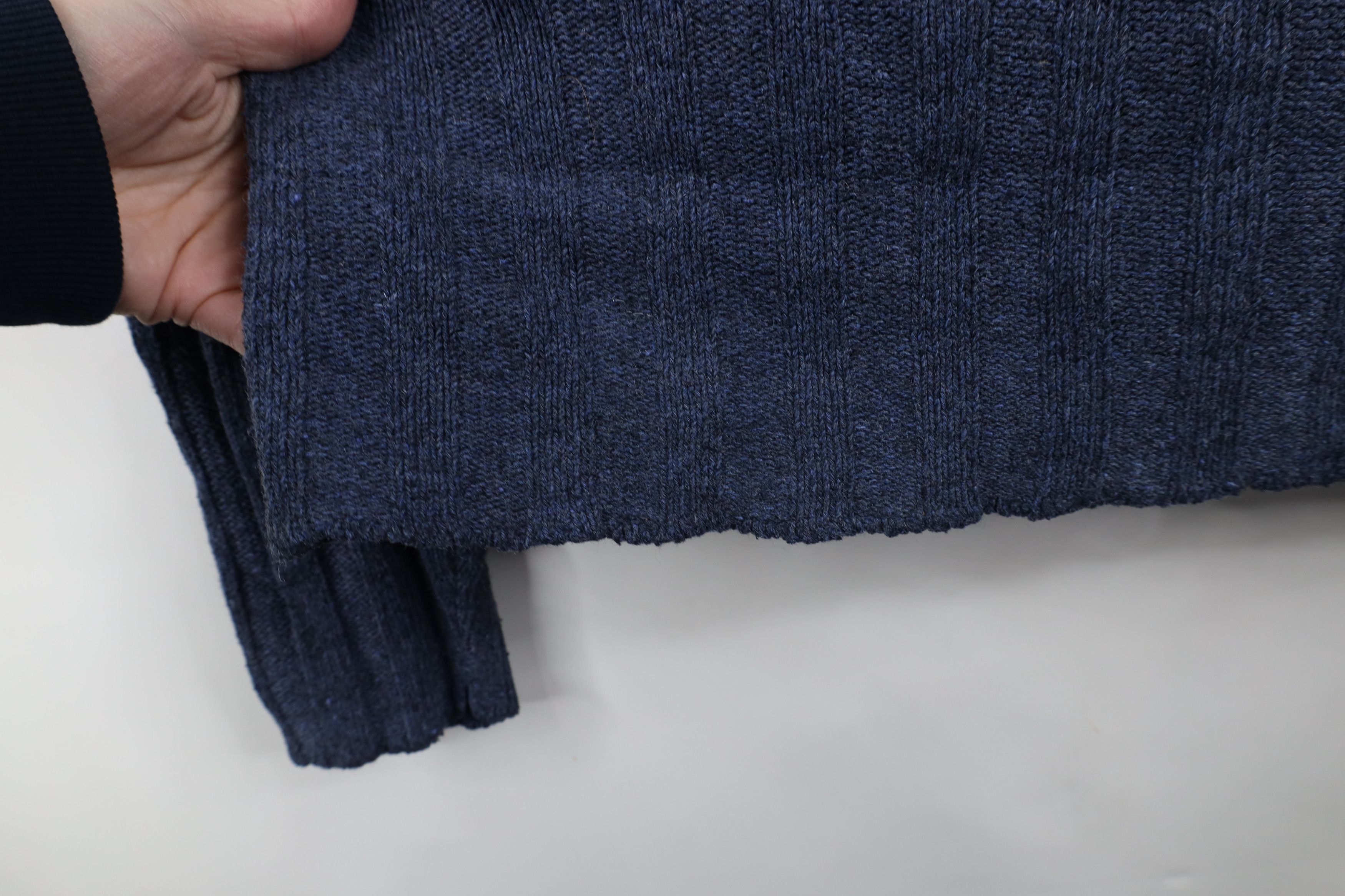 Vintage Vintage 90s Streetwear Ribbed Marled Knit Henley Sweater Size US L / EU 52-54 / 3 - 8 Thumbnail