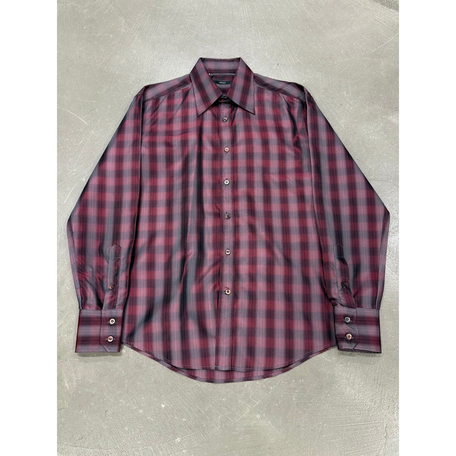 Gucci 1997 Gucci by Tom Ford iridescent checkered shirt Size S / US 4 / IT 40 - 1 Thumbnail