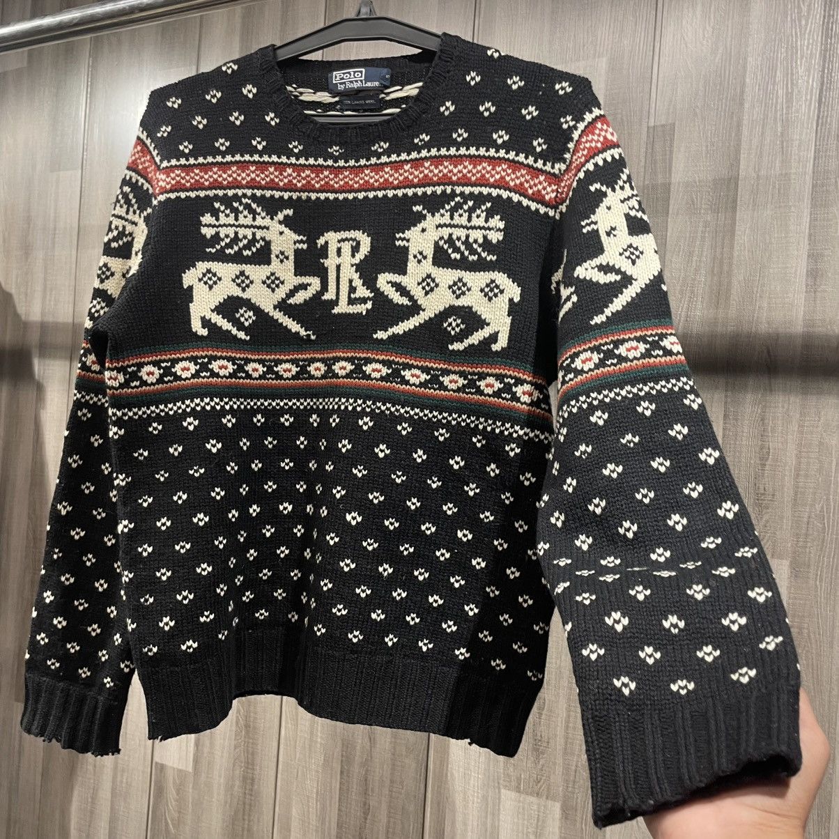 Ralph Lauren Vintage Polo Ralph Lauren Reindeer Fair Isle Sweater Size US XL / EU 56 / 4 - 5 Thumbnail