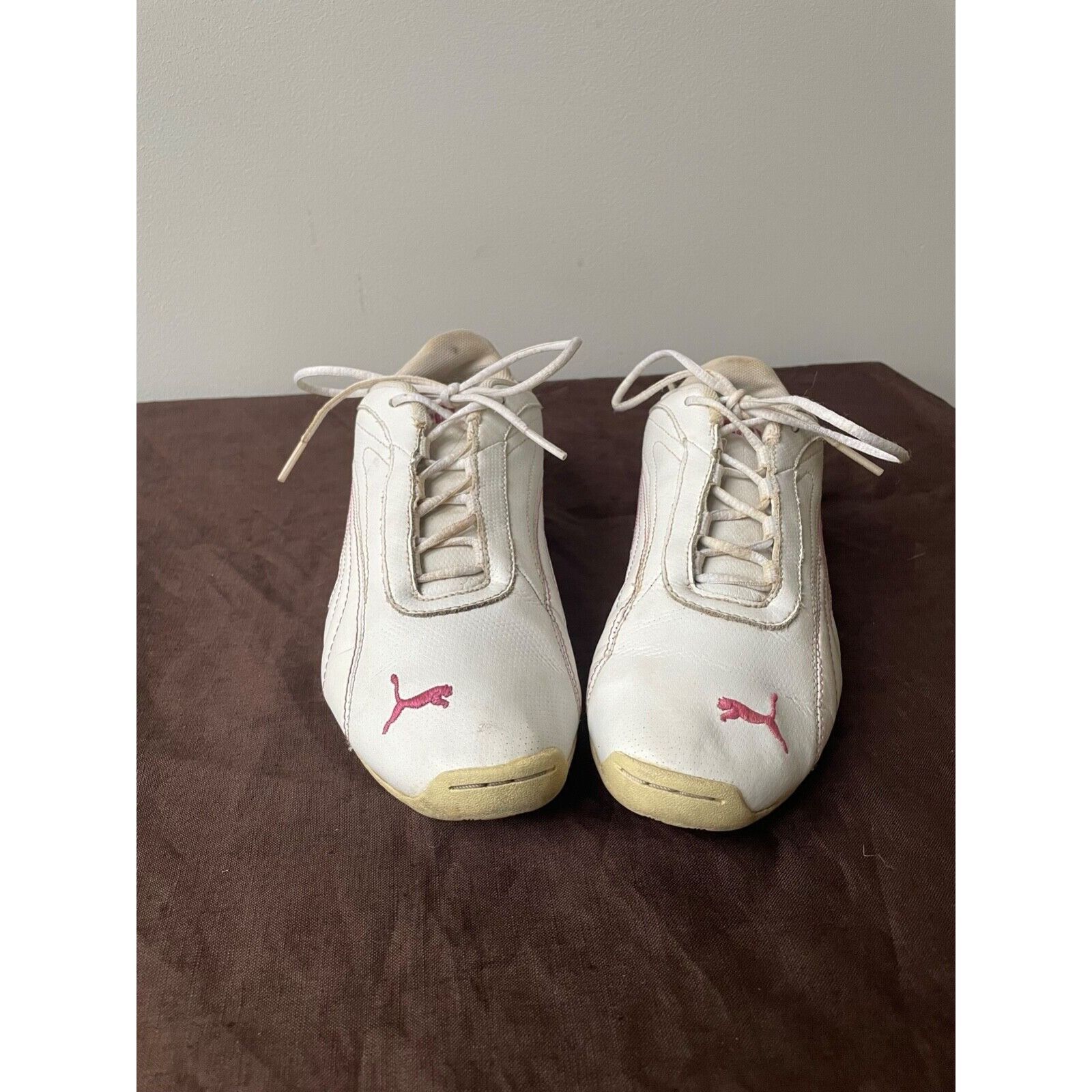 Puma Puma Vintage Y2K White Leather Flat Trainers Sneaker 8251AC Size US 7.5 / IT 37.5 - 6 Thumbnail