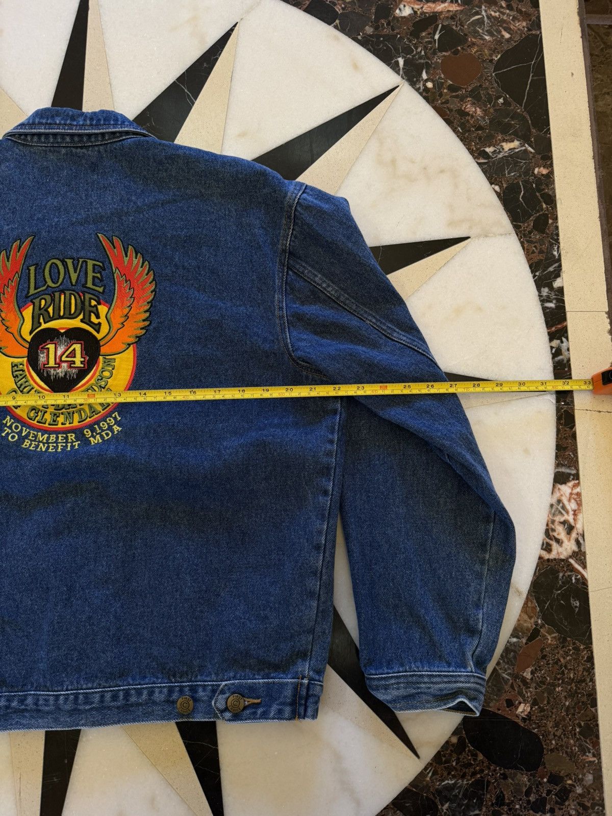 Harley Davidson Vintage 1997 Harley-Davidson Love Ride Denim Jacket Medium Size US M / EU 48-50 / 2 - 8 Thumbnail