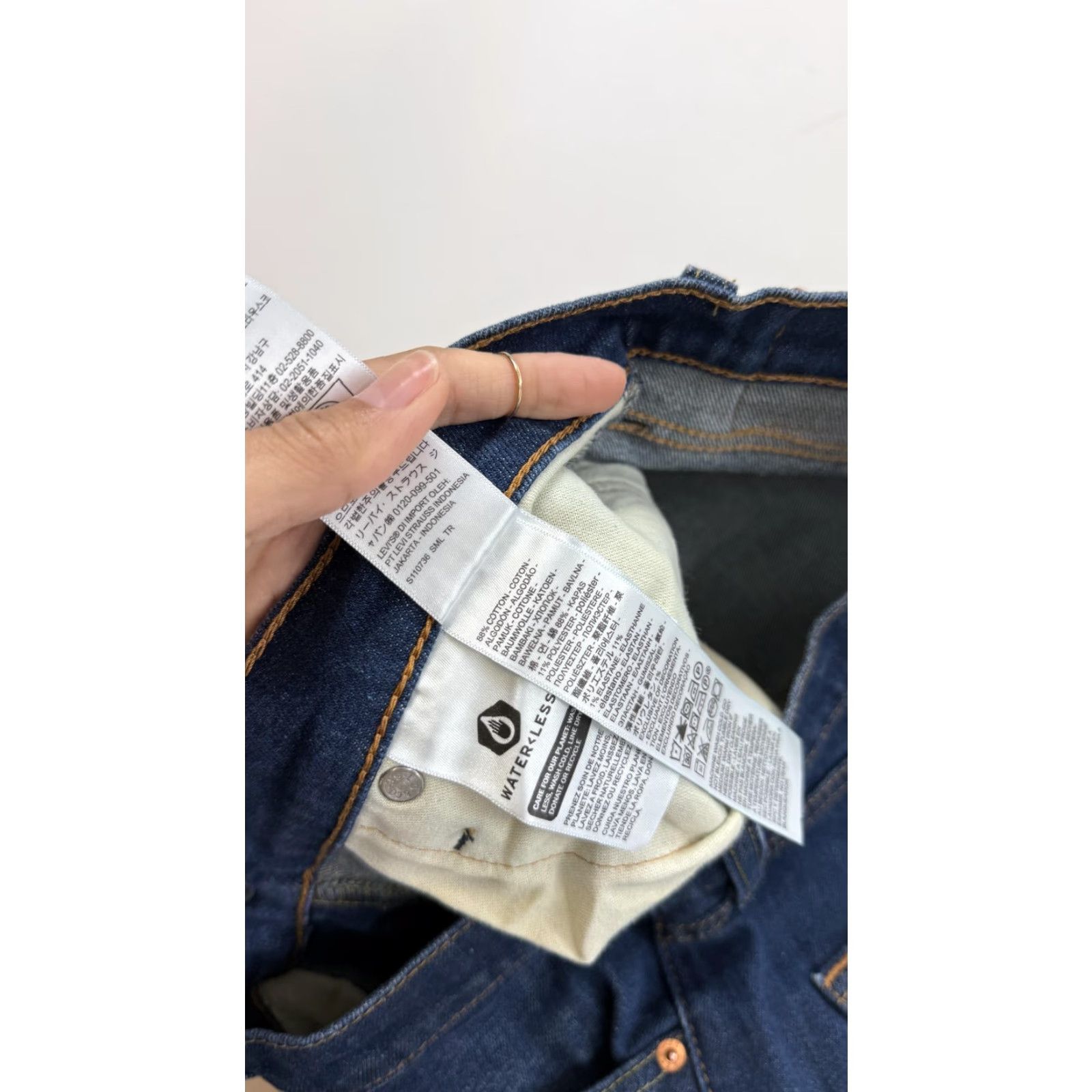 Levi's Levi's Jeans Mens 514 36x30 Blue Mid Rise WaterLess Straight Leg Denim Stretch Size US 36 / EU 52 - 4 Thumbnail