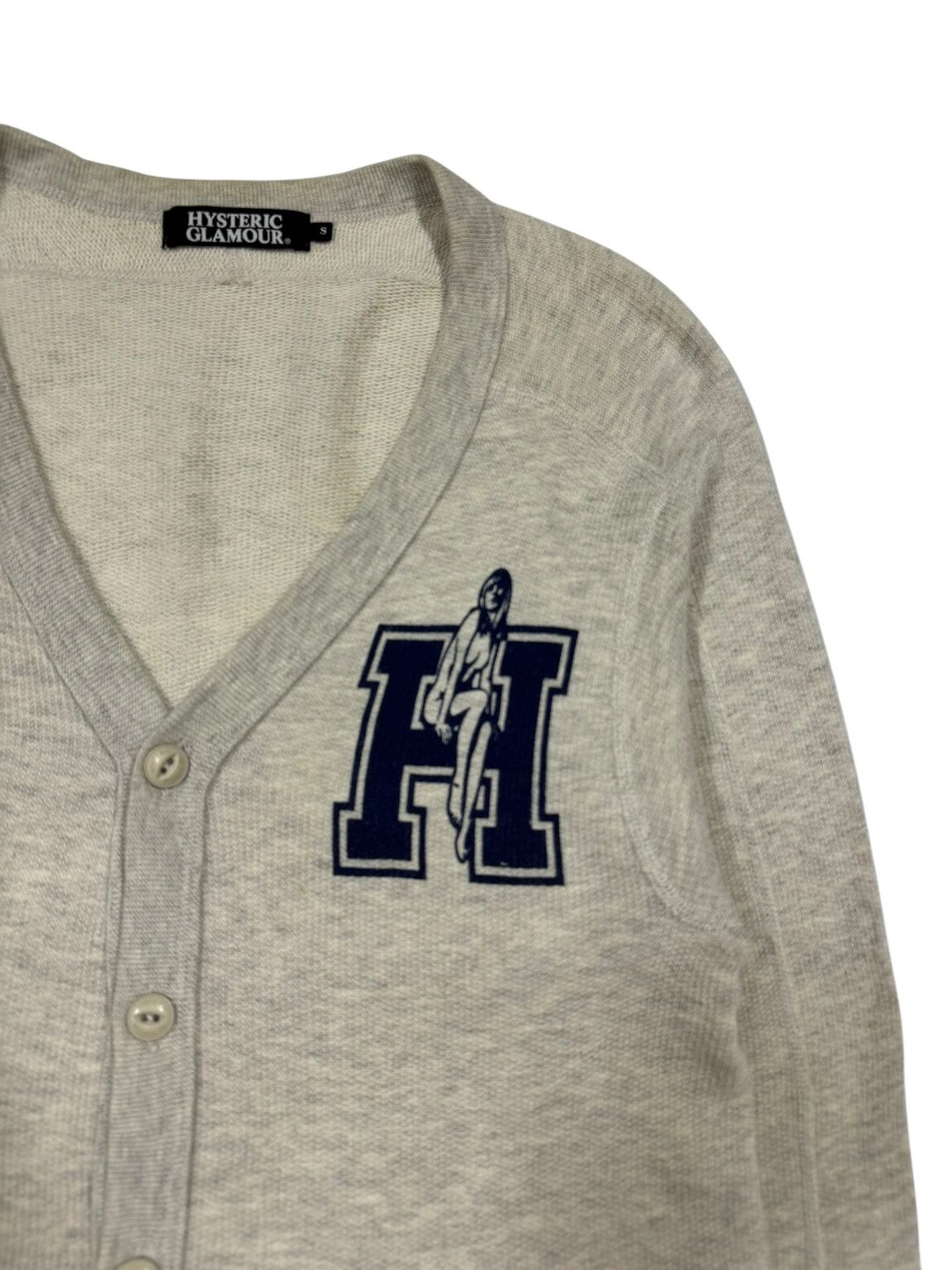 Hysteric Glamour Knit Cardigan V-Neck Iconic Logo Brand