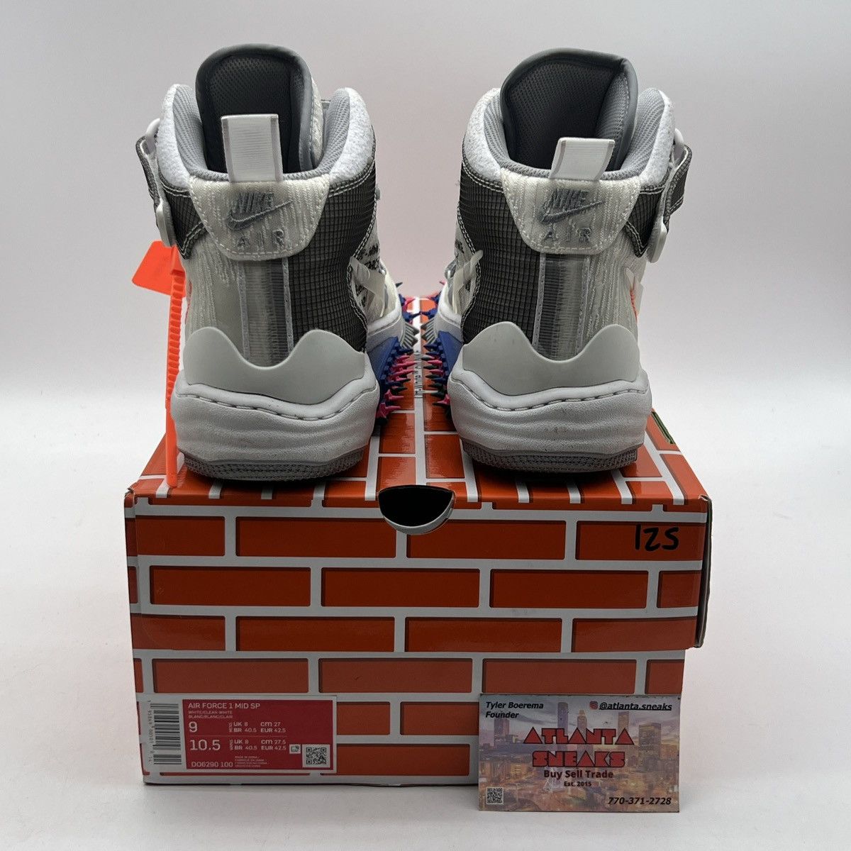 Nike Off white Air Force mid white Size US 9 / EU 42 - 3 Thumbnail