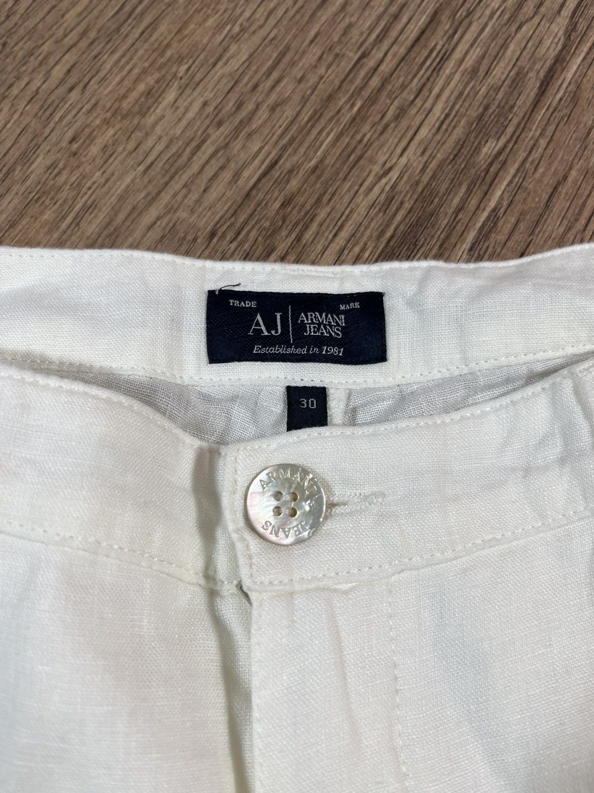 Armani Armani Flared Linen Vintage Pants Very Rare Size 30" / US 8 / IT 44 - 7 Thumbnail