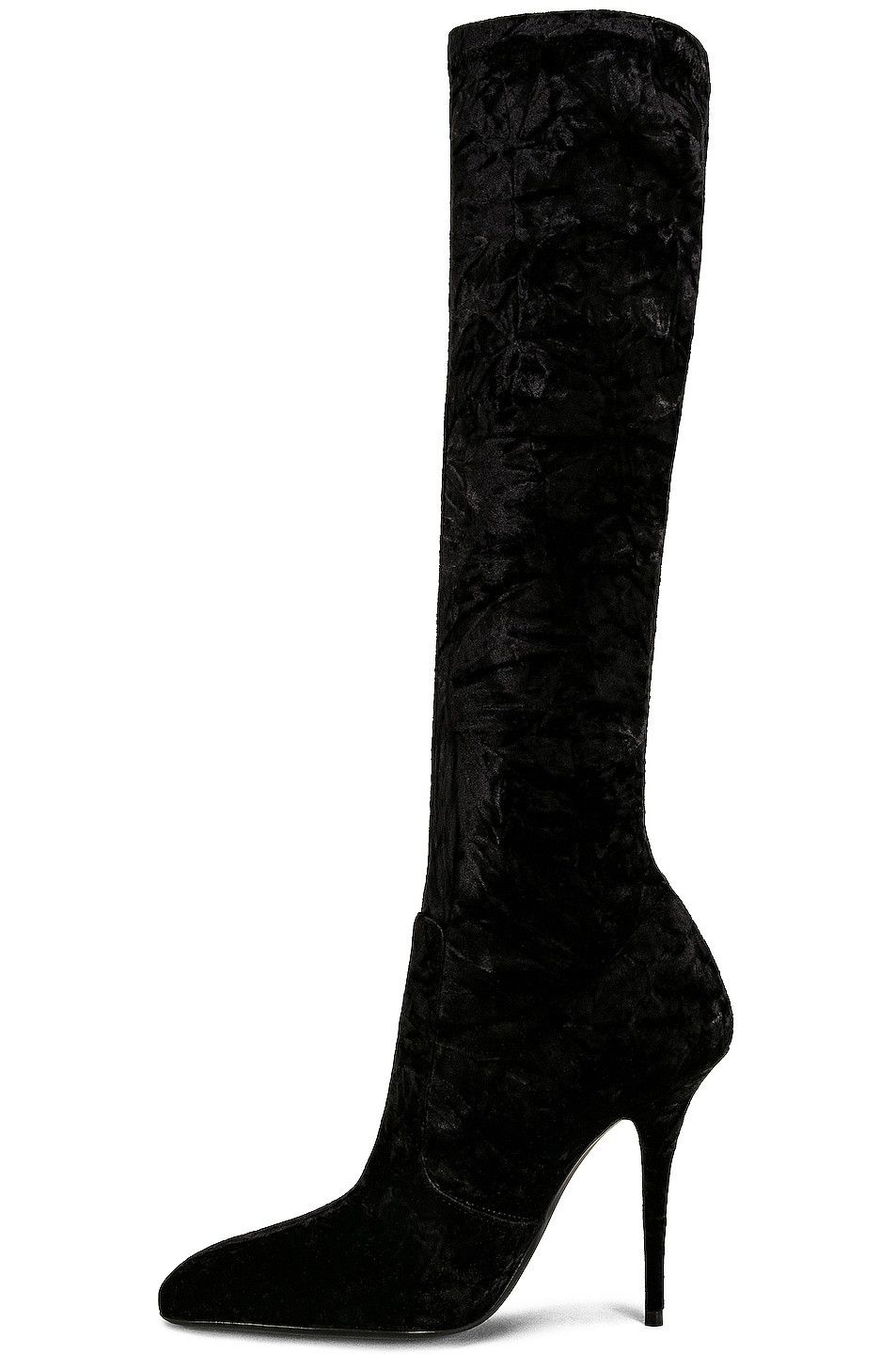 Saint Laurent Paris o1bcso1str1224 Talia Boots in Velvet in Black Size US 8.5 / IT 38.5 - 5 Thumbnail
