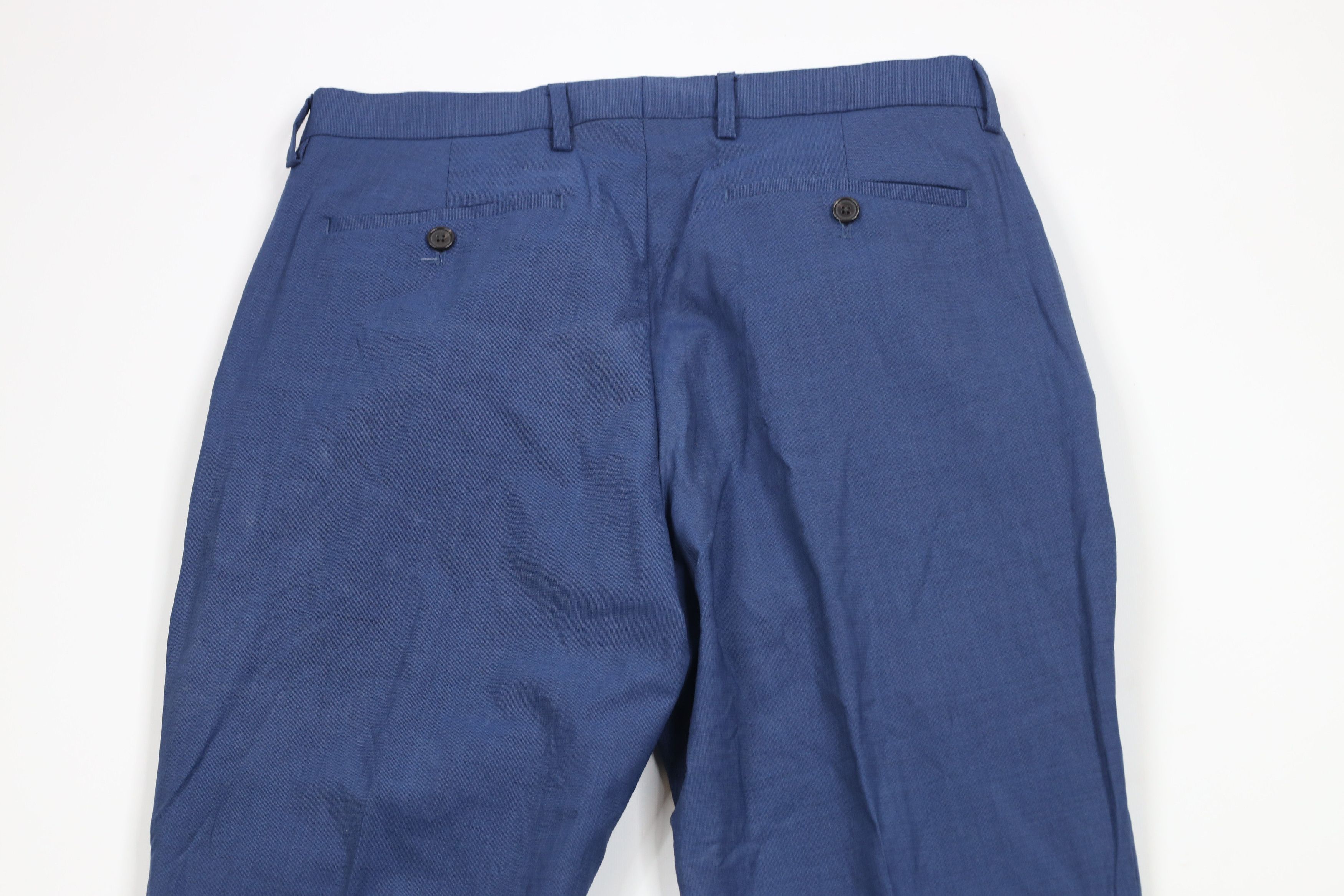 Banana Republic × Vintage Banana Republic Wool Blend Chino Pants Trousers Blue Size US 32 / EU 48 - 9 Thumbnail
