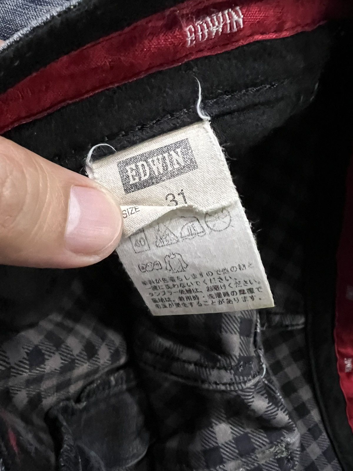 Edwin × Japanese Brand EDWIN WILD FIRE FADED BLACK DISTRESSED JEANS Size US 31 - 21 Thumbnail
